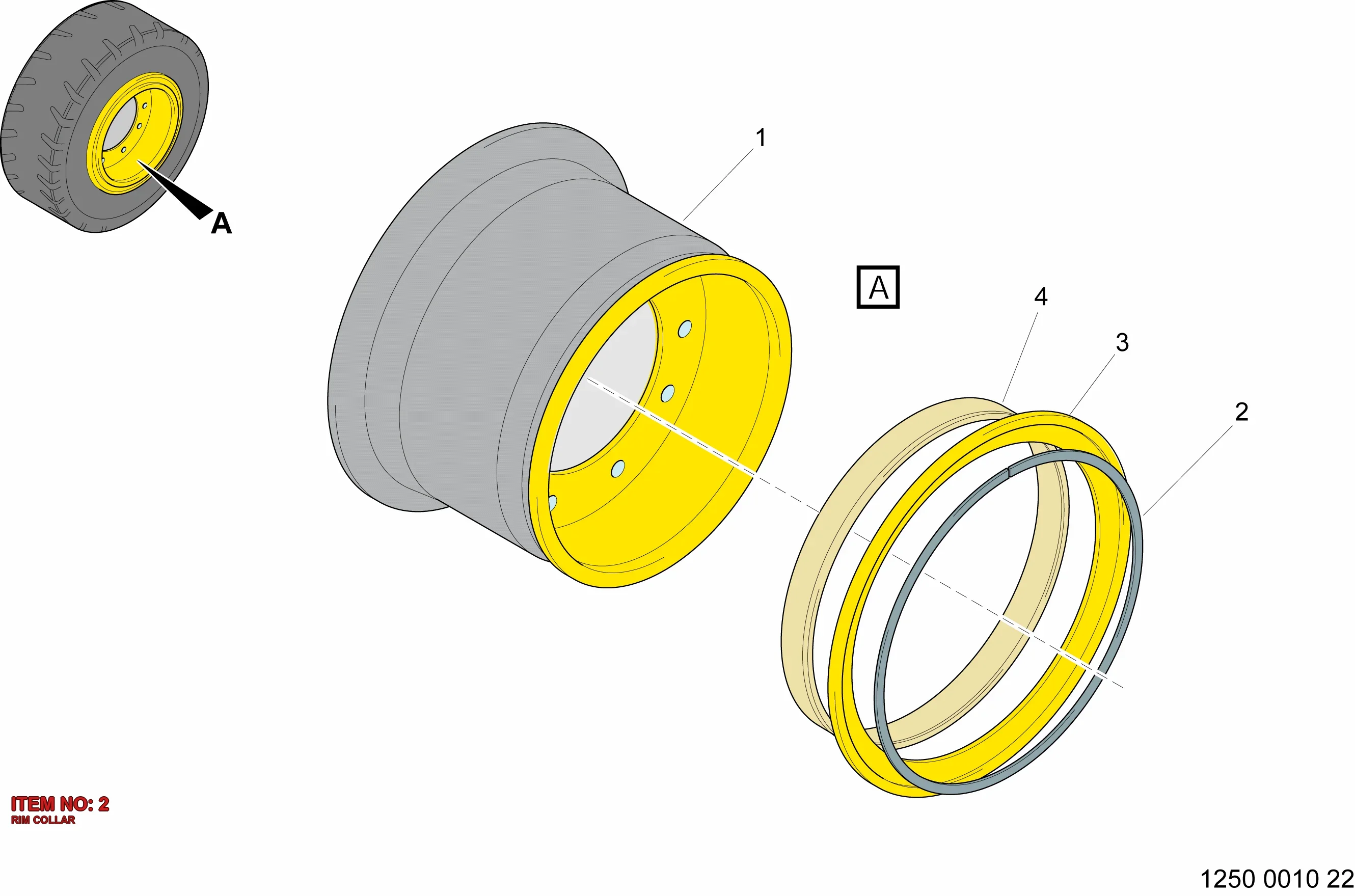 5112 2335 08 RIM COLLAR - Technical Drawing