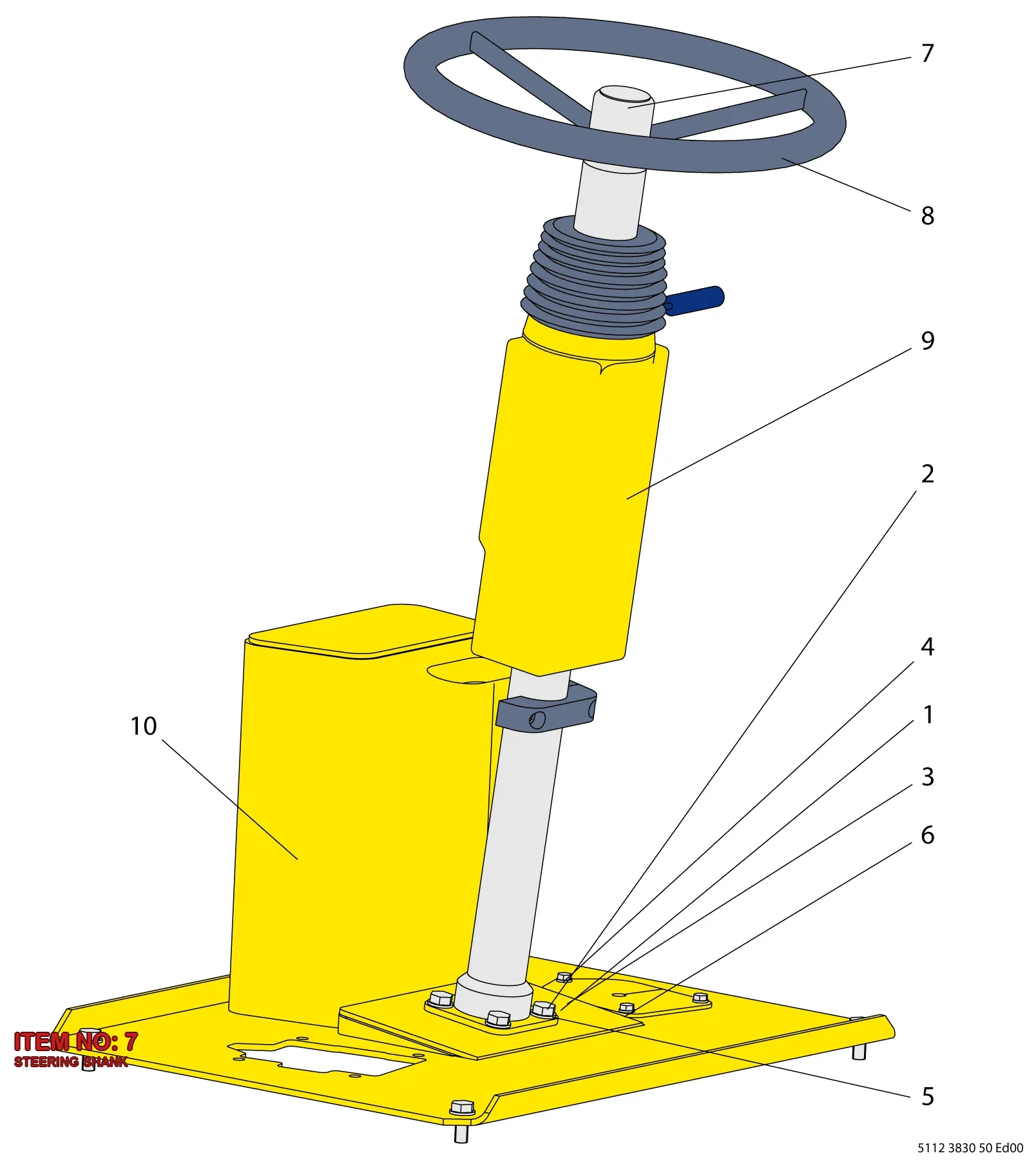 5112 2350 04 STEERING SHANK - Technical Drawing