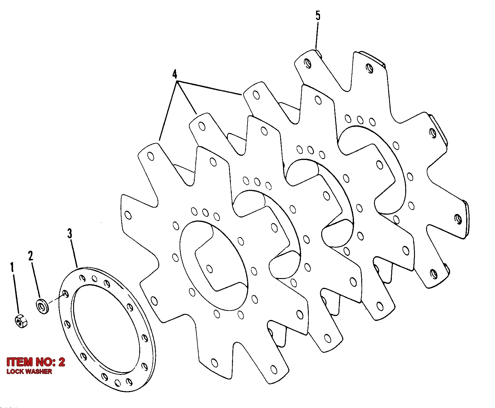5112 2392 40 LOCK WASHER - Technical Drawing