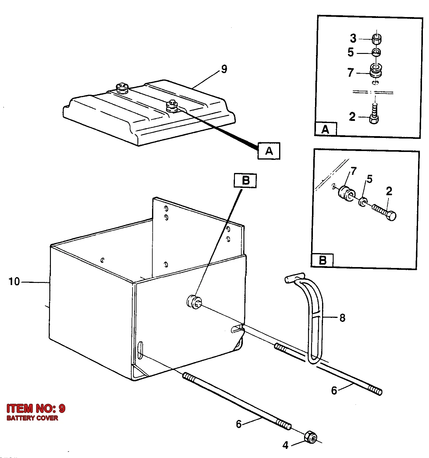 5112 2610 00 BATTERY COVER - Technical Drawing