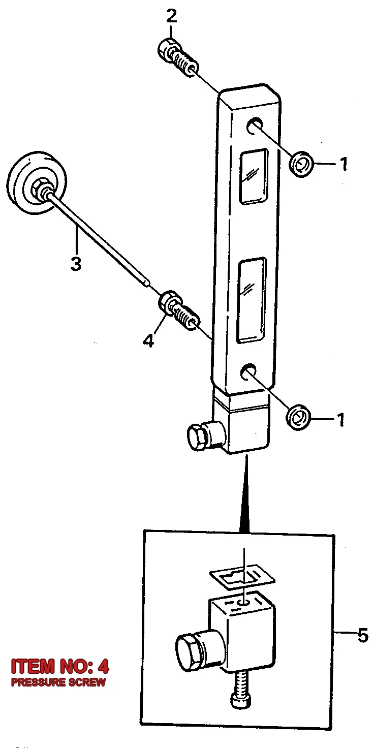 5112 2931 03 PRESSURE SCREW - Technical Drawing