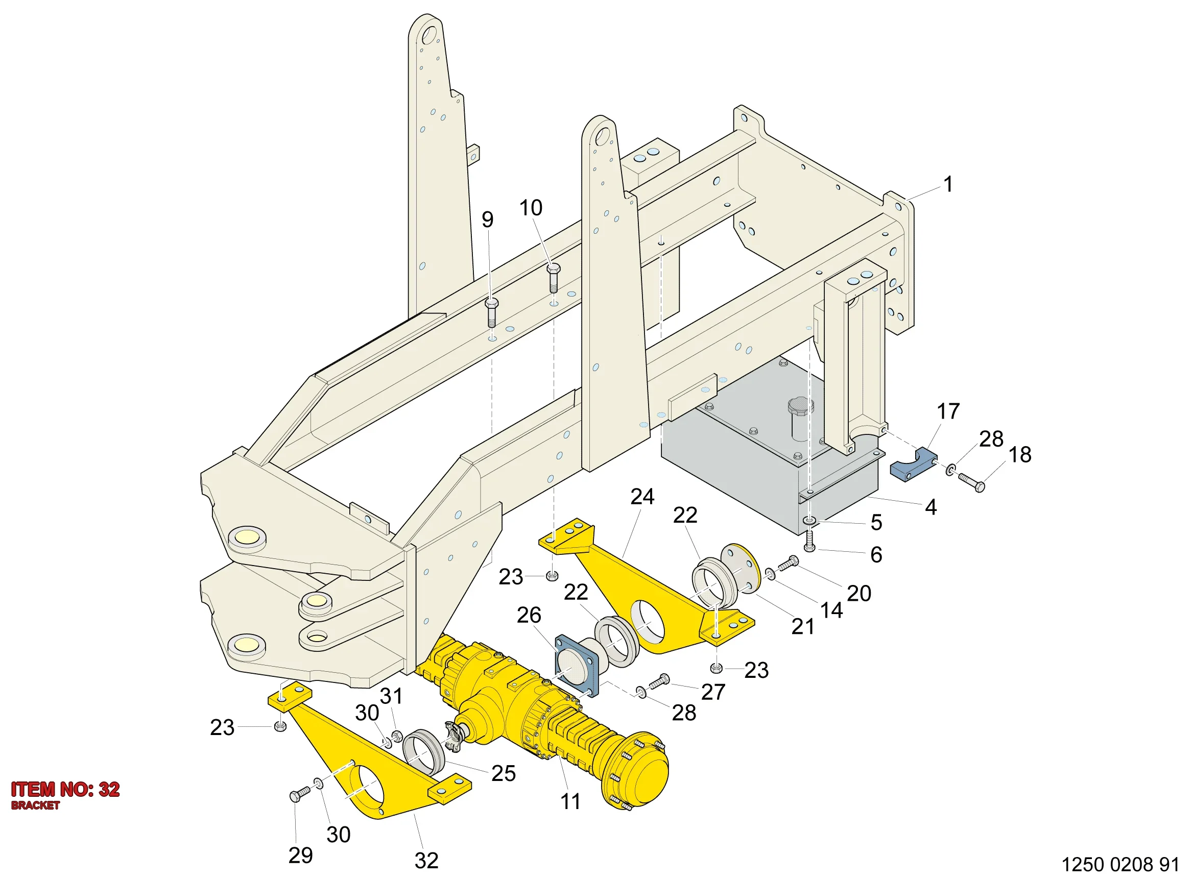 5112 3000 85 BRACKET - Technical Drawing