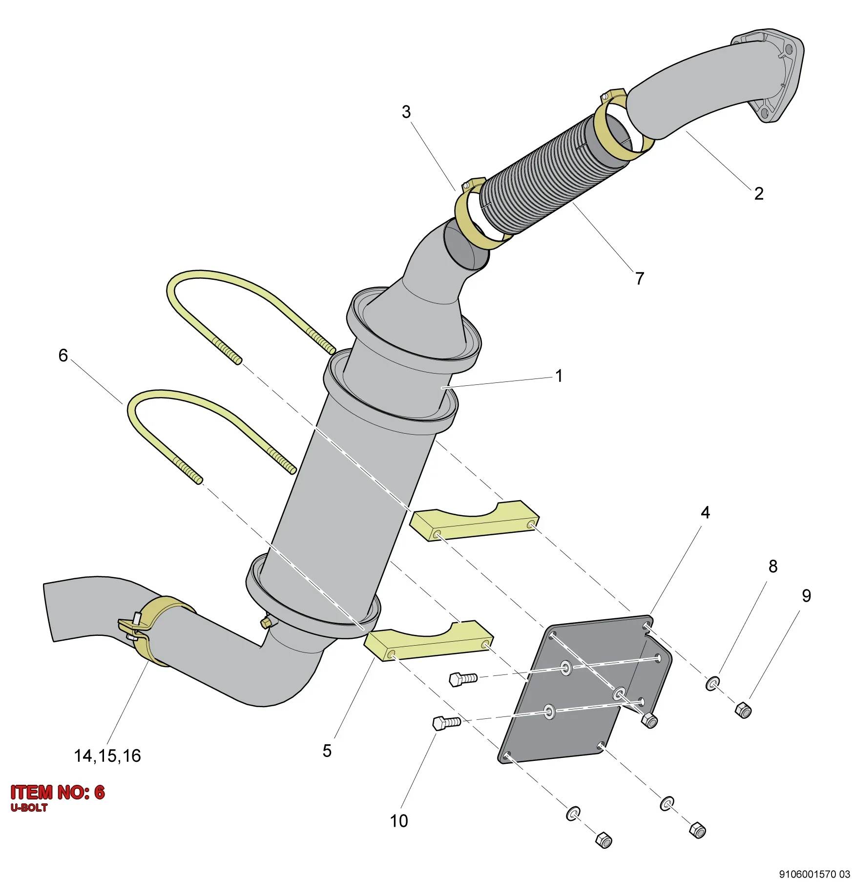 5112 3004 24 U-BOLT - Technical Drawing