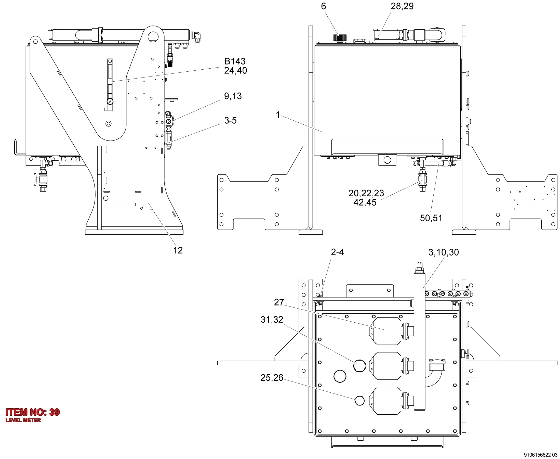 5112 3015 32 LEVEL METER - Technical Drawing