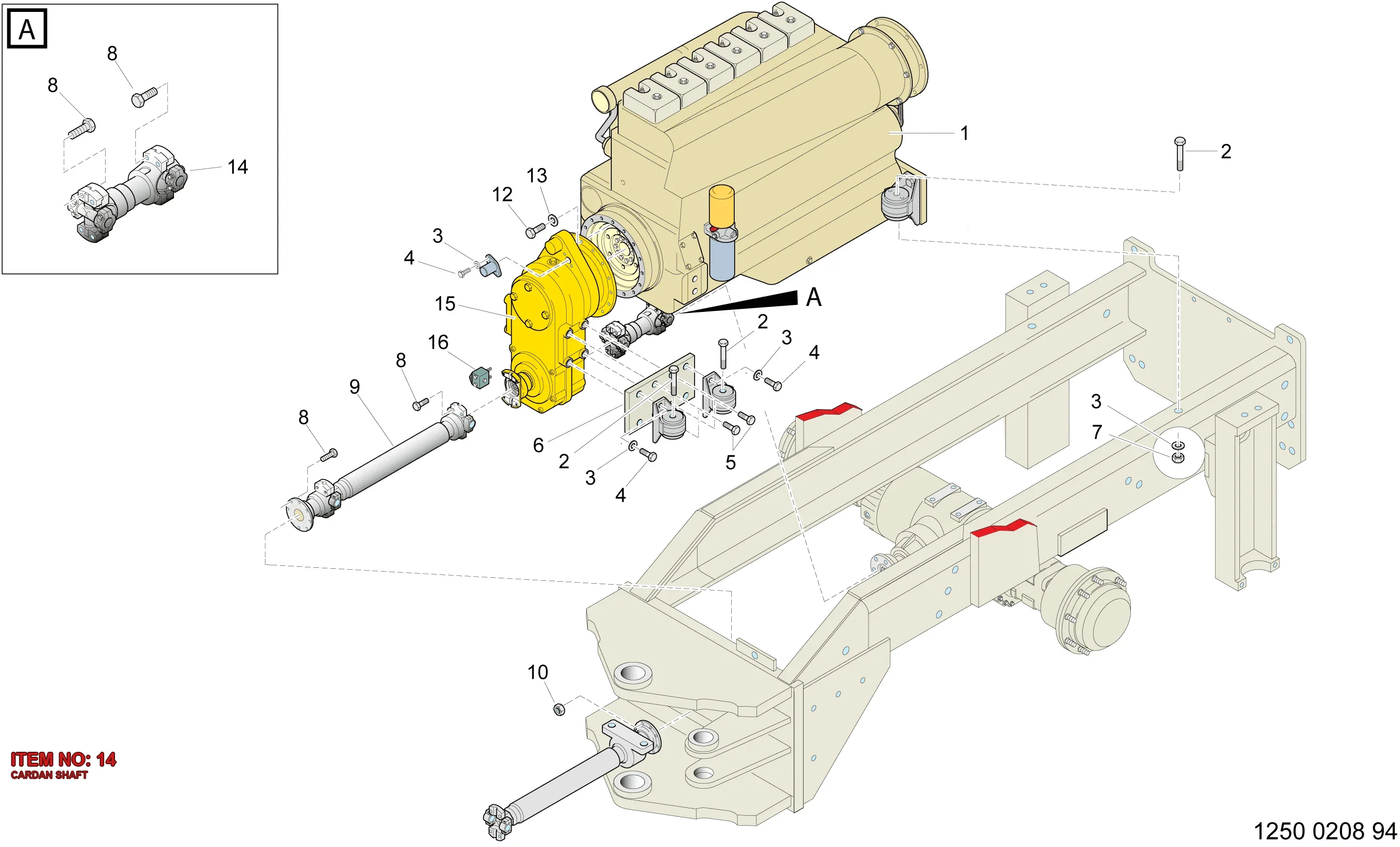 5112 3020 93 CARDAN SHAFT - Technical Drawing