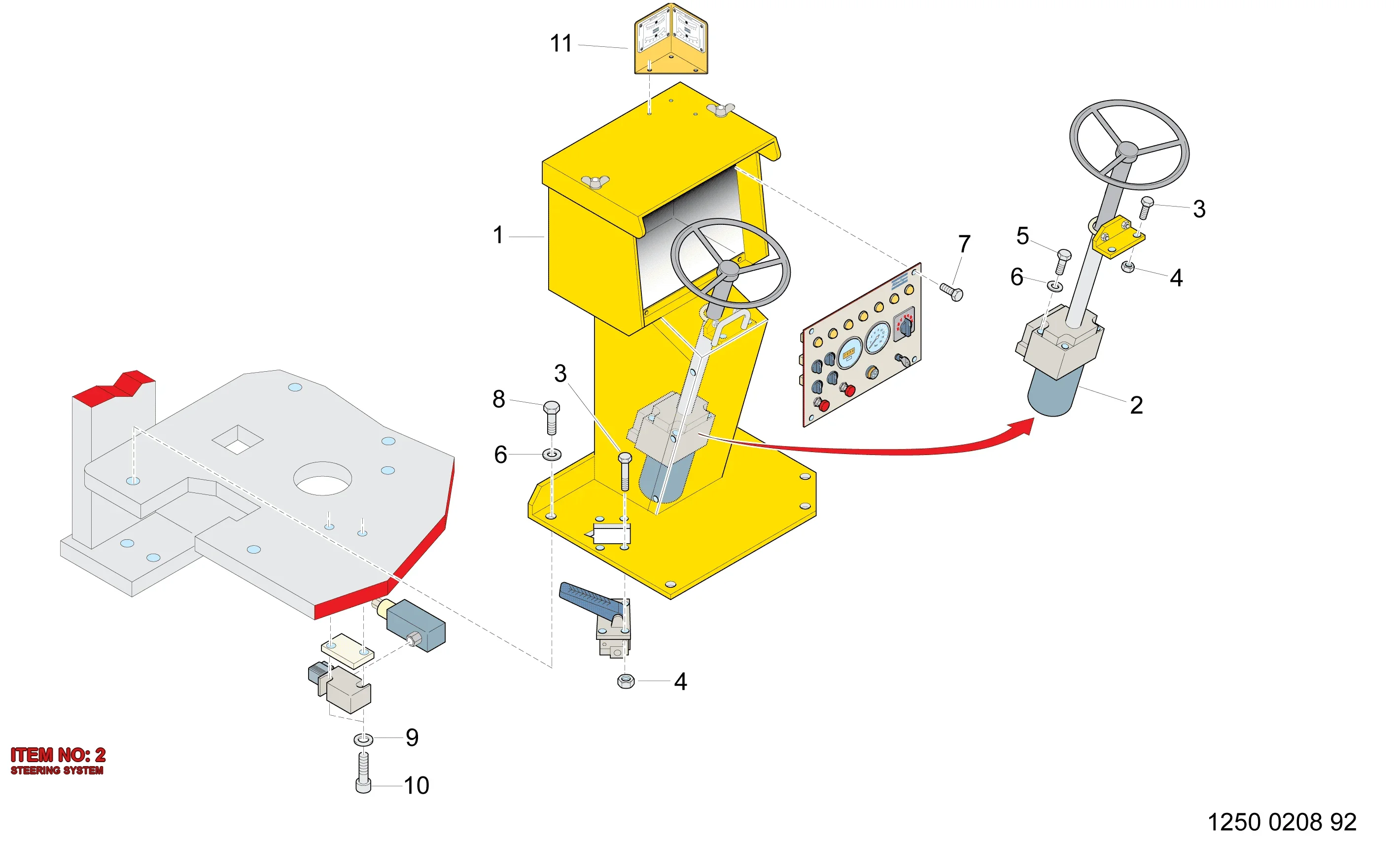 5112 3025 14 STEERING SYSTEM - Technical Drawing