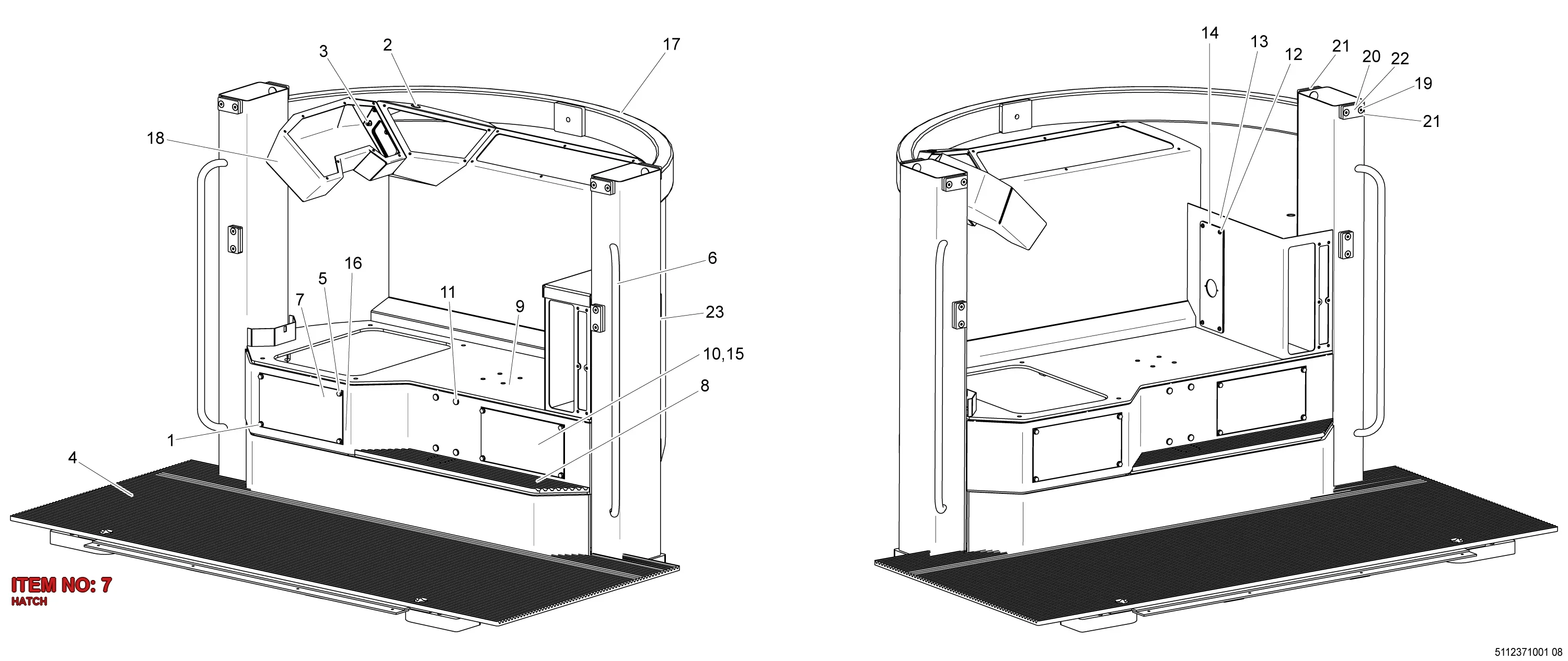 5112 3039 58 HATCH - Technical Drawing