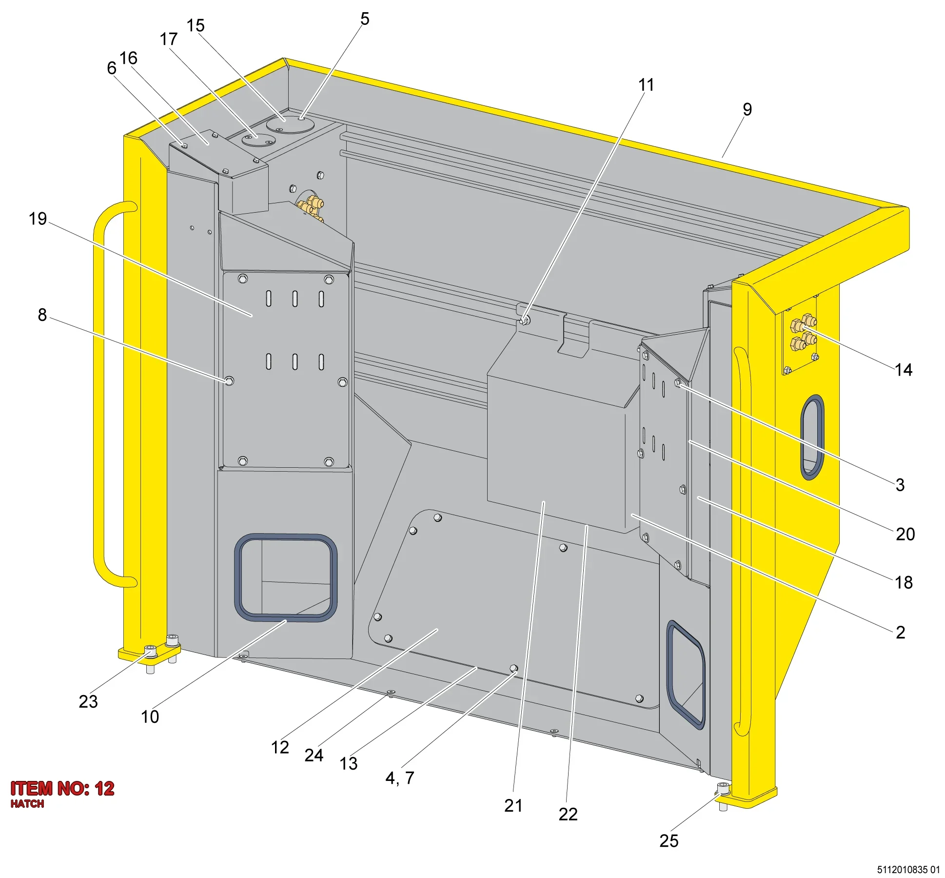 5112 3039 80 HATCH - Technical Drawing