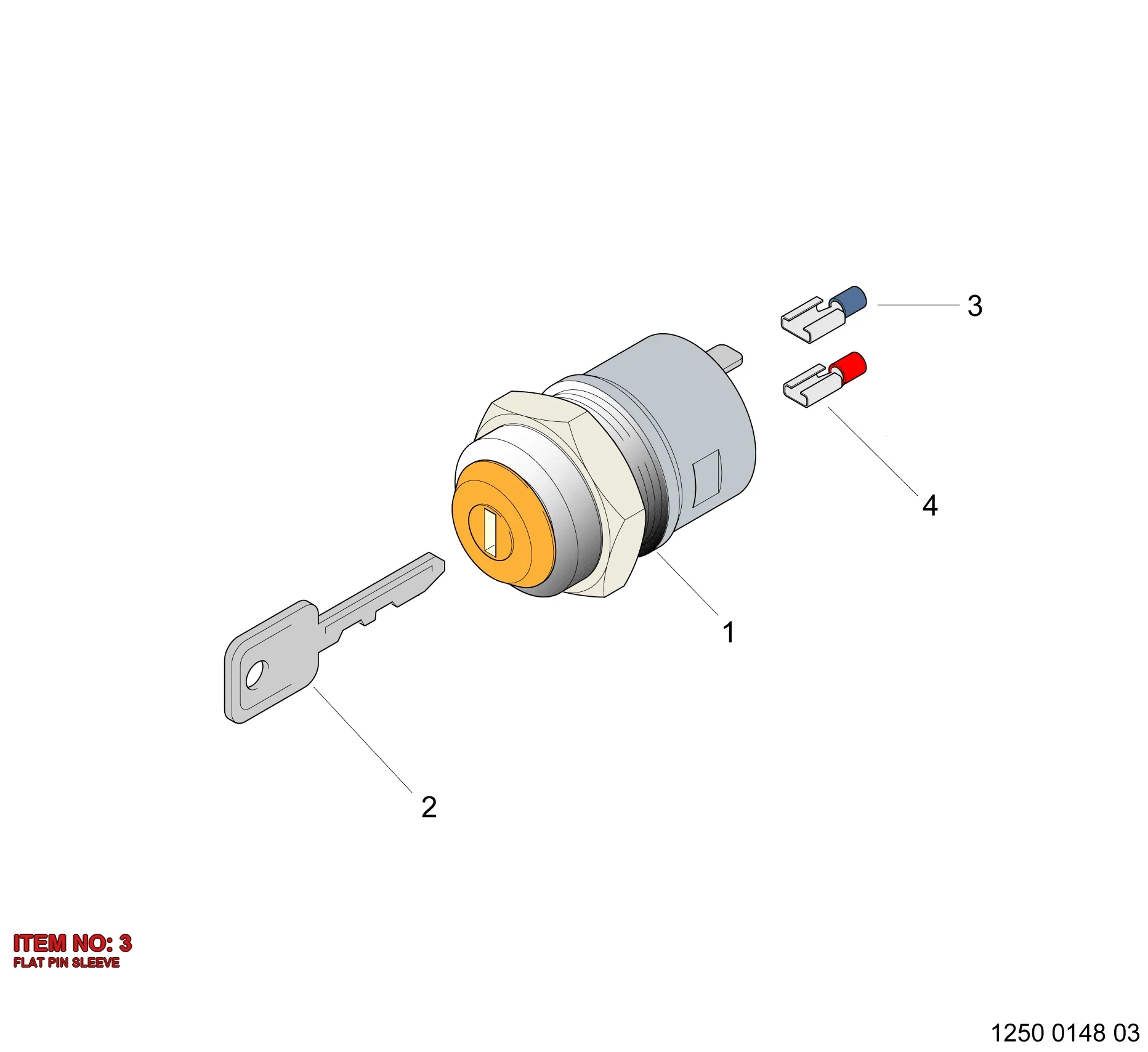 5112 3046 91 FLAT PIN SLEEVE - Technical Drawing