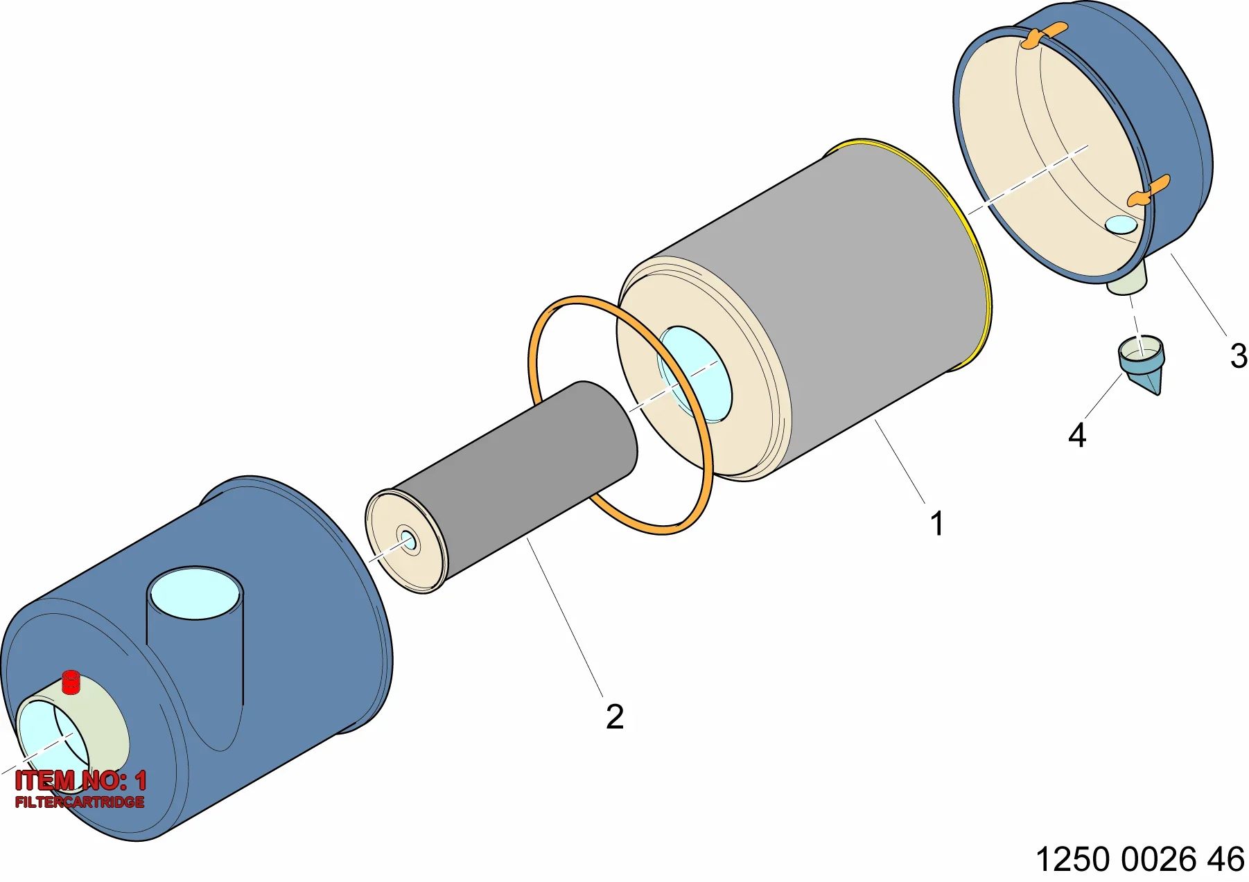 5112 3065 67 FILTERCARTRIDGE - Technical Drawing