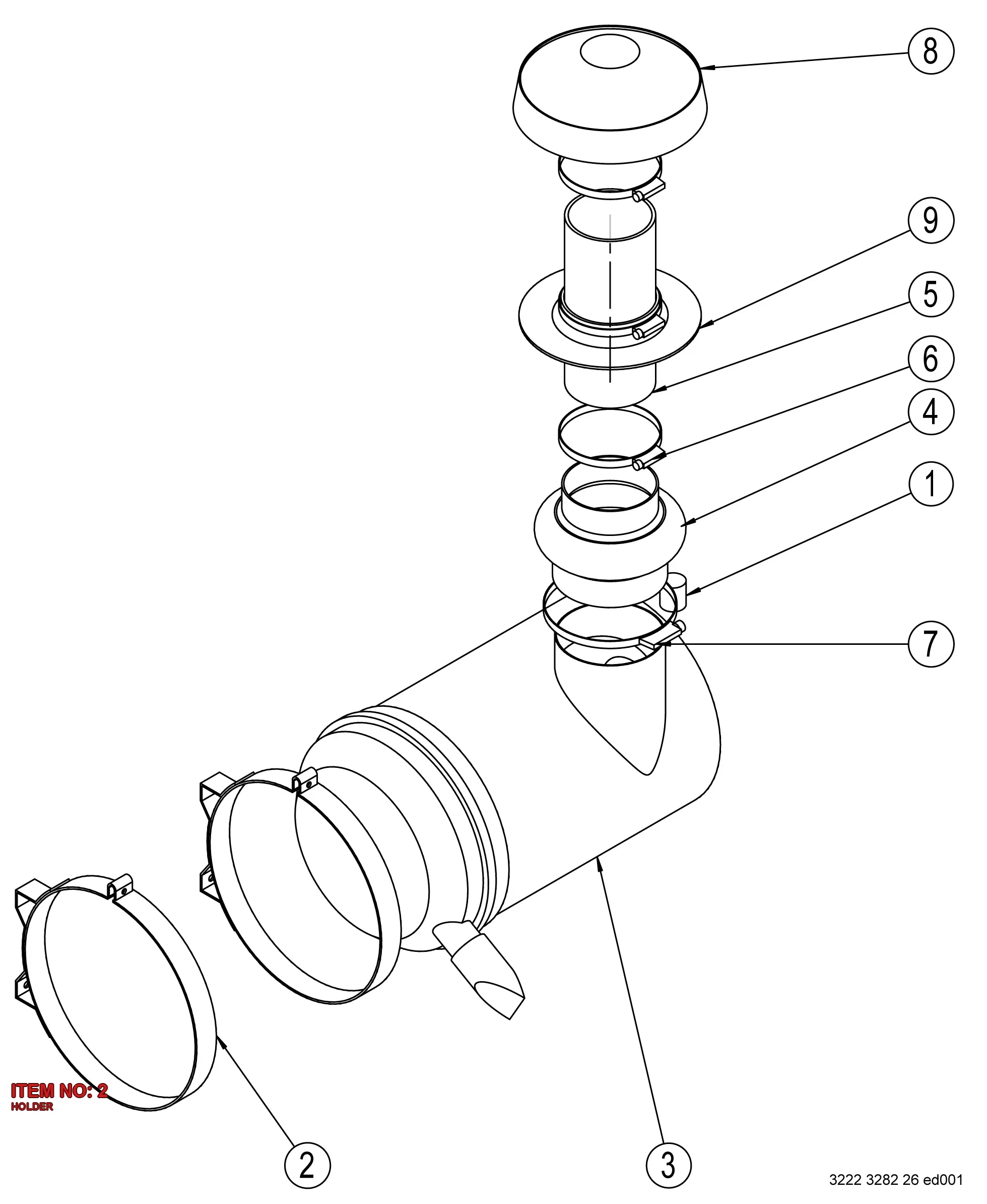 5112 3065 68 HOLDER - Technical Drawing