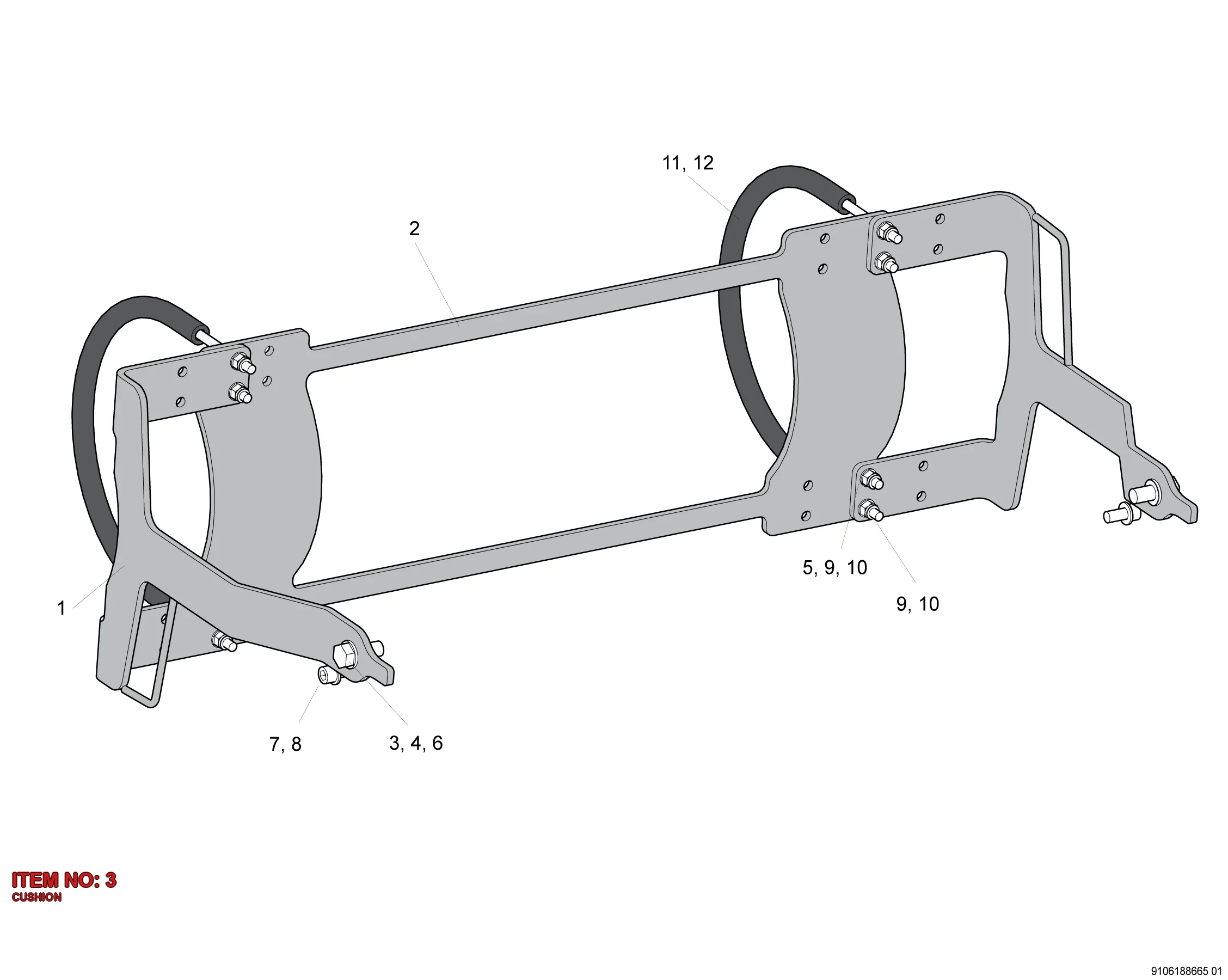 5112 3072 12 CUSHION - Technical Drawing