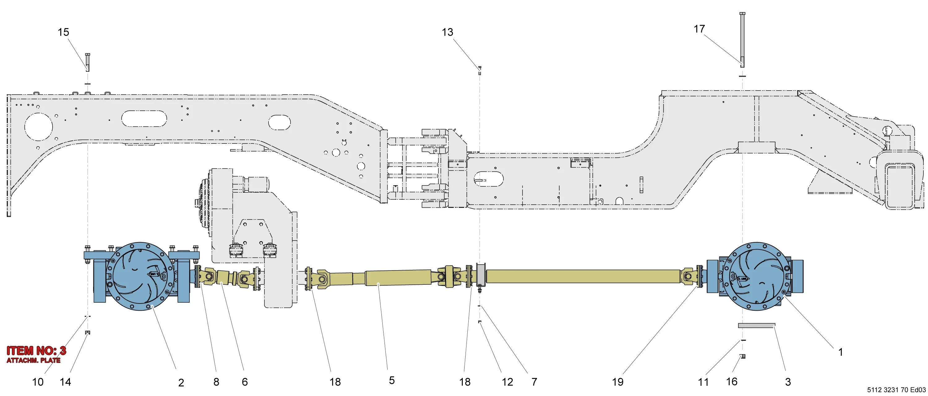 5112 3086 58 ATTACHM. PLATE - Technical Drawing