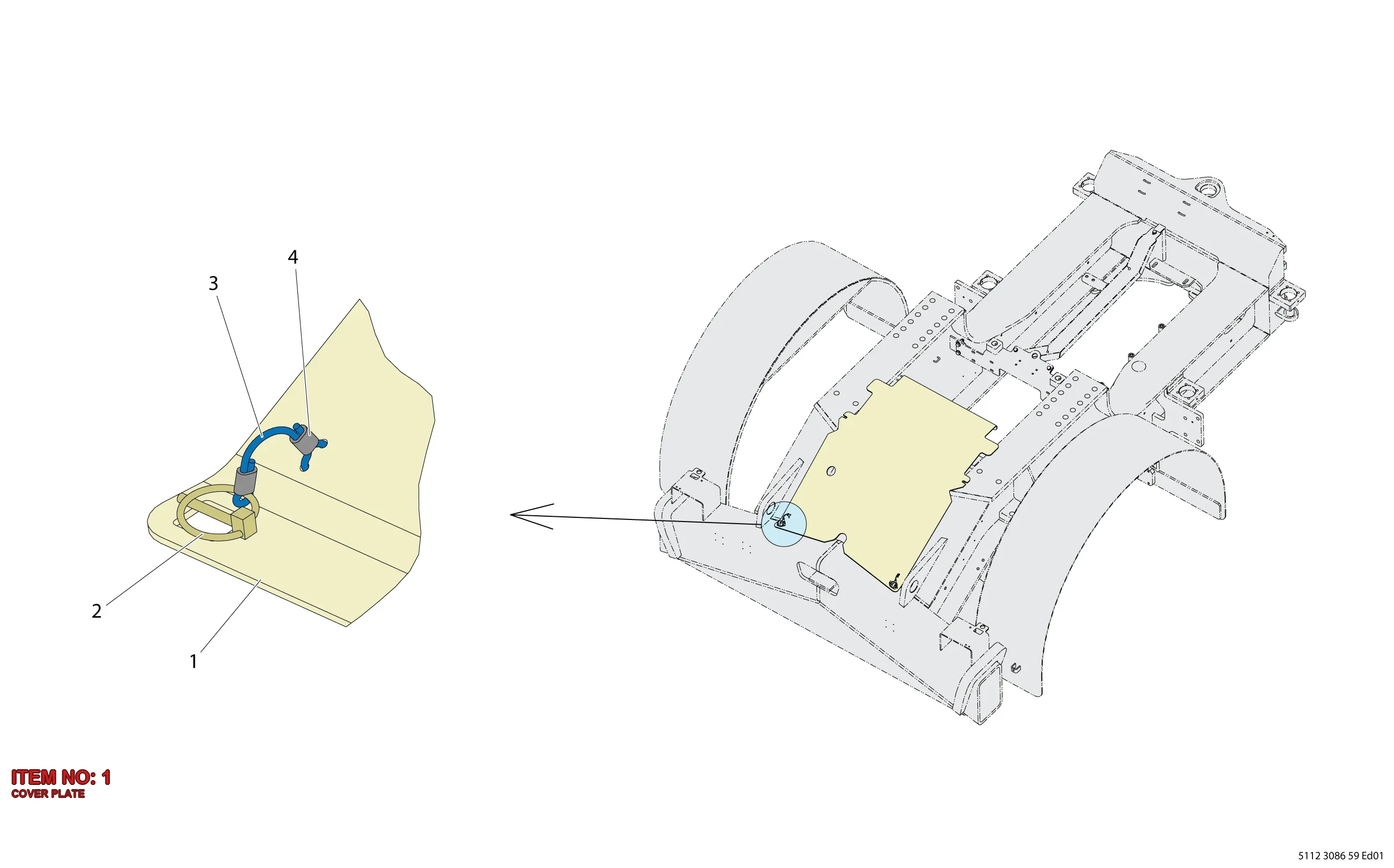 5112 3086 60 COVER PLATE - Technical Drawing