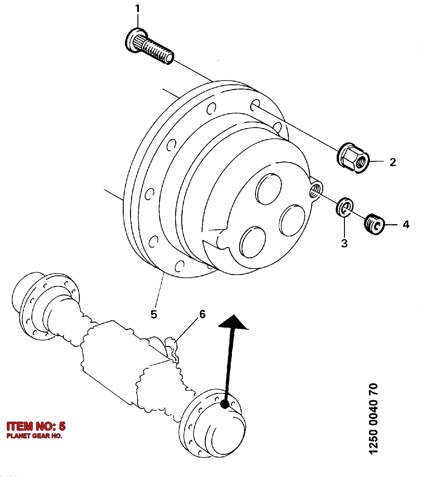5112 3104 74 PLANET GEAR HO. - Technical Drawing