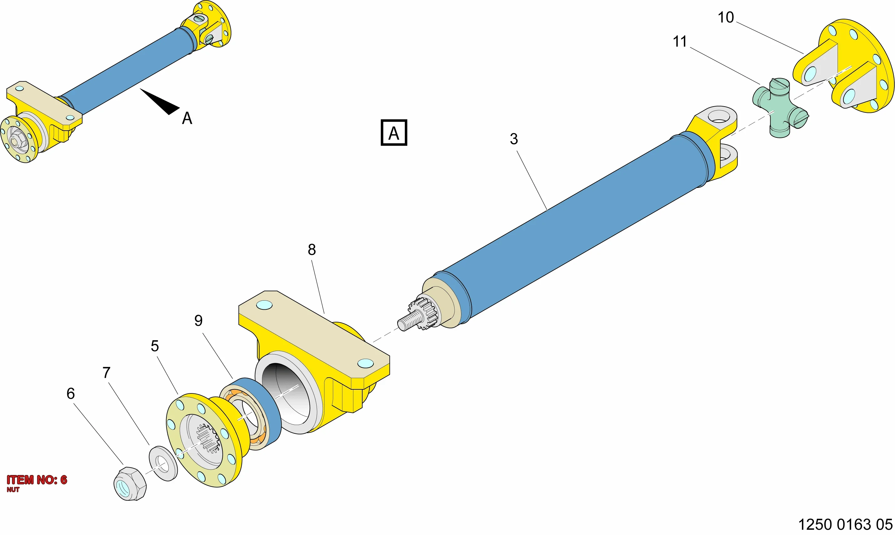 5112 3109 25 NUT - Technical Drawing