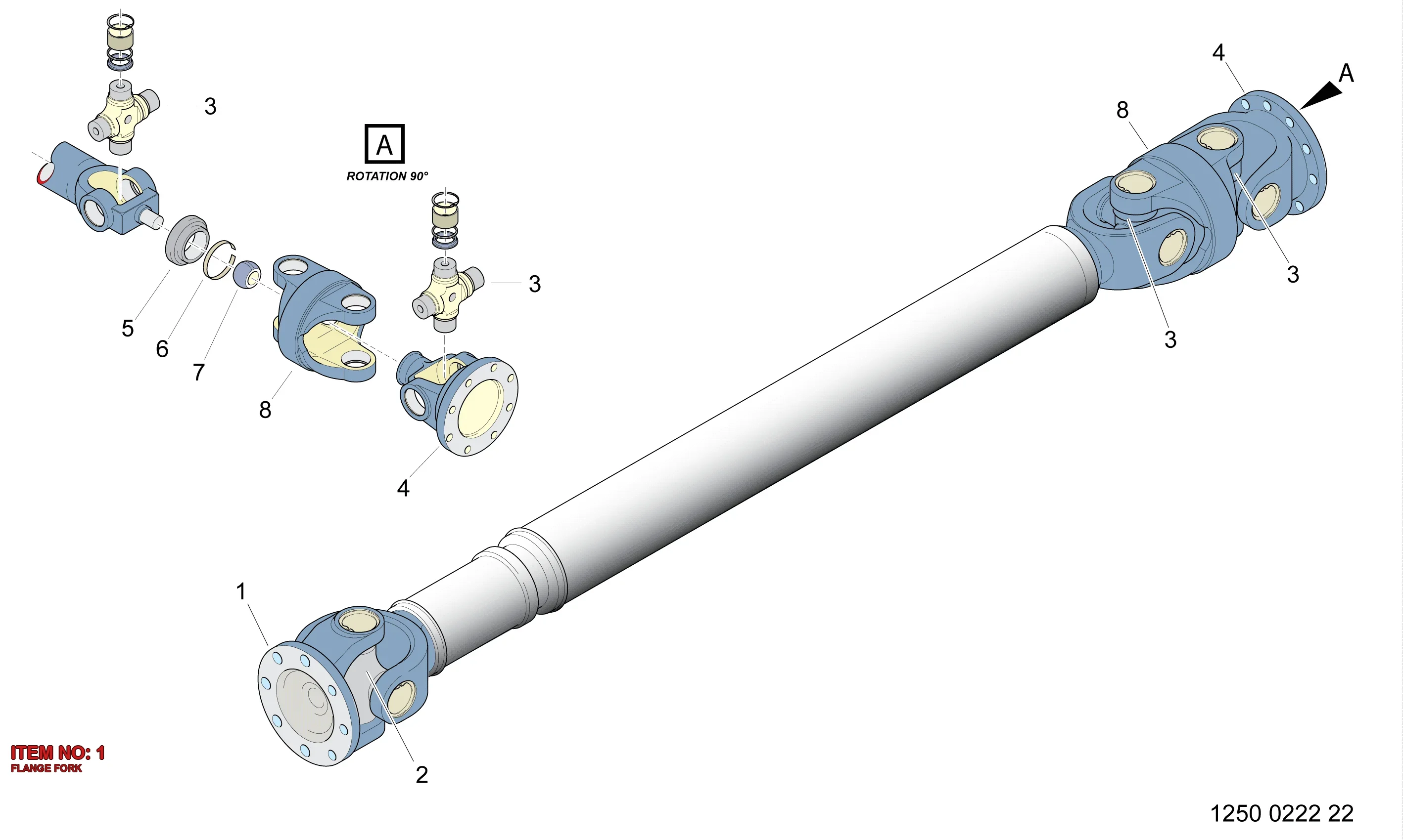 5112 3109 41 FLANGE FORK - Technical Drawing