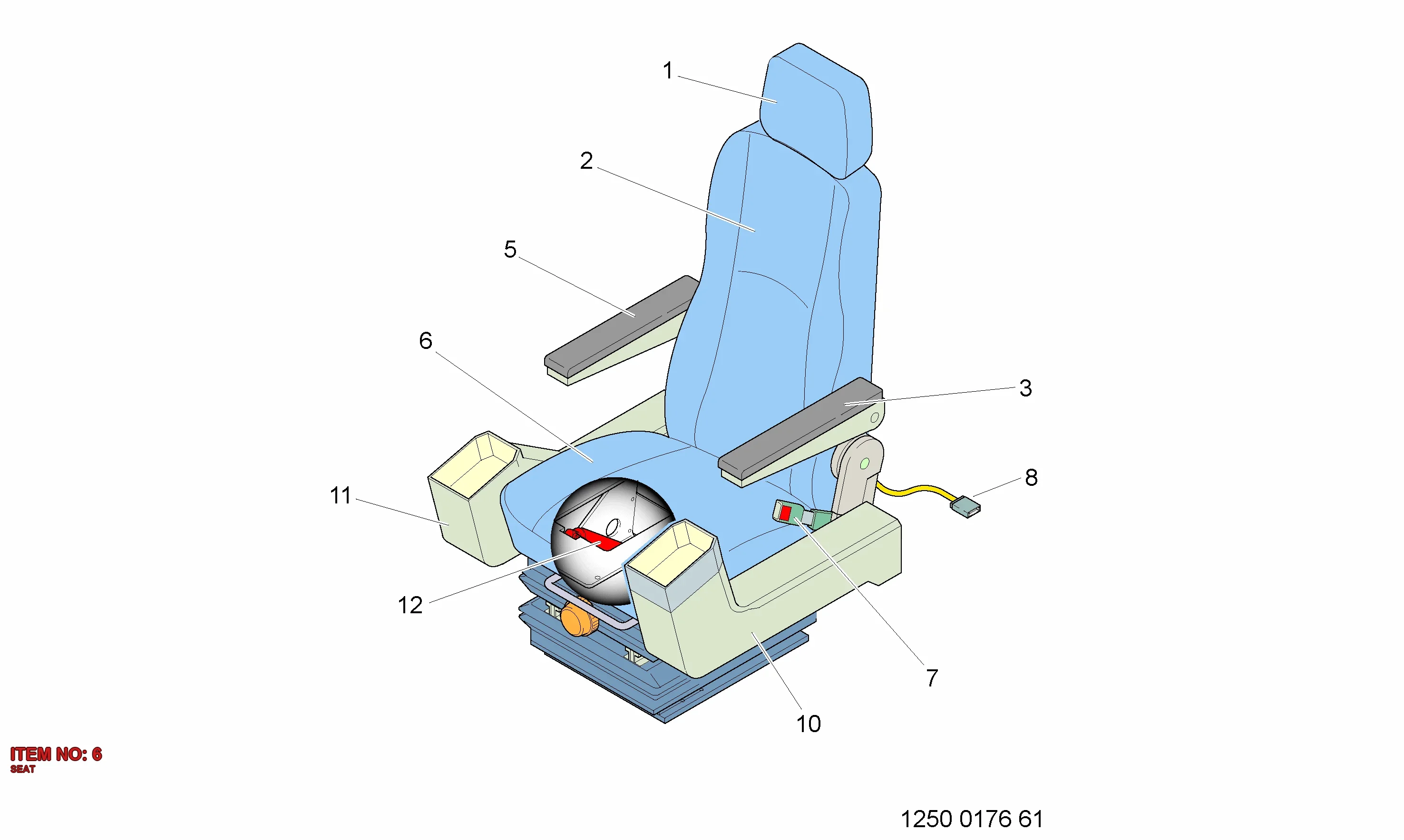 5112 3124 41 SEAT - Technical Drawing