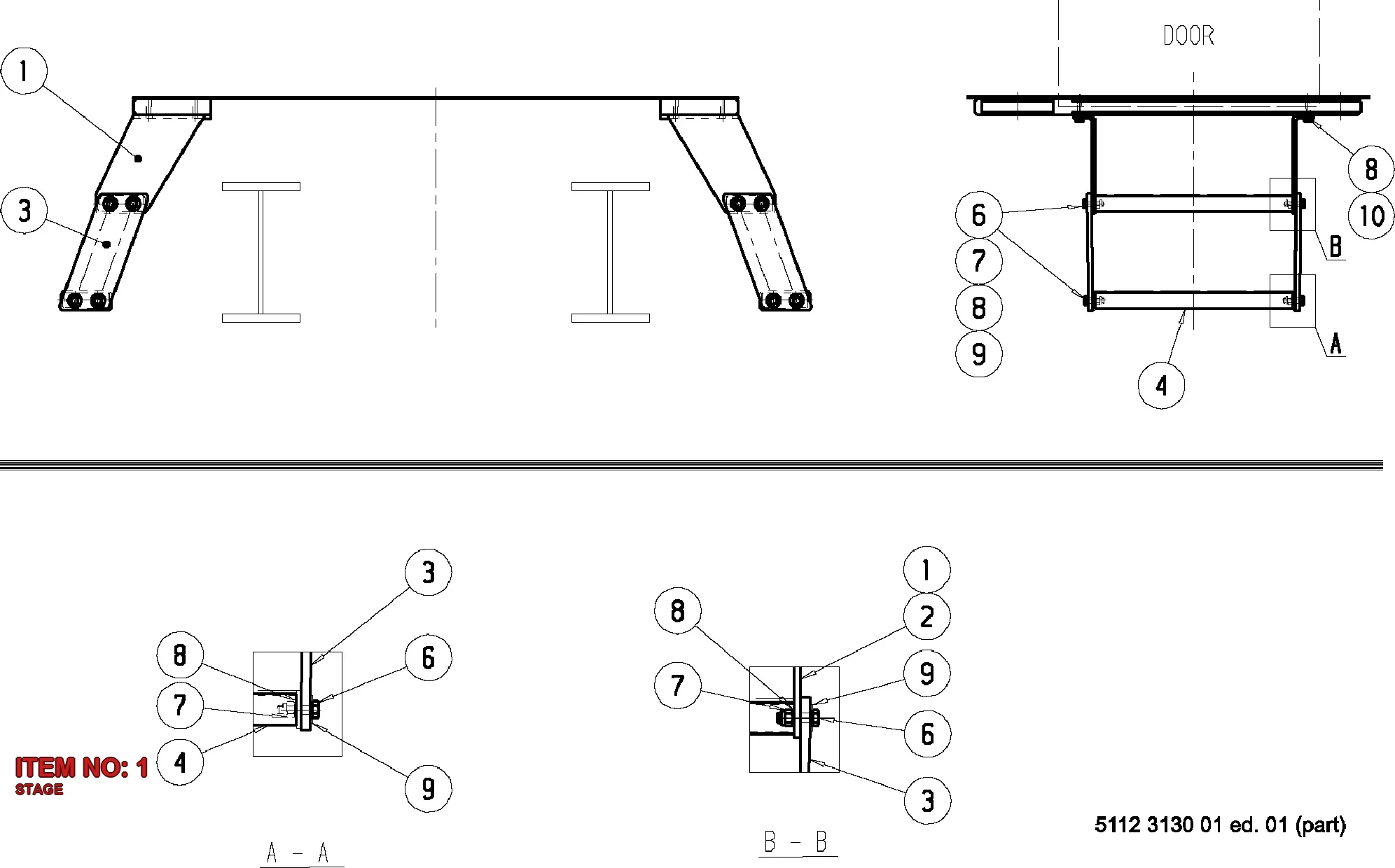 5112 3130 06 STAGE - Technical Drawing