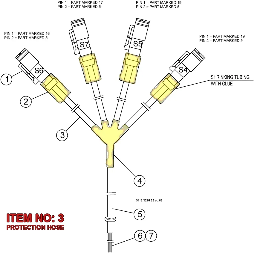 5112 3133 01 PROTECTION HOSE - Technical Drawing