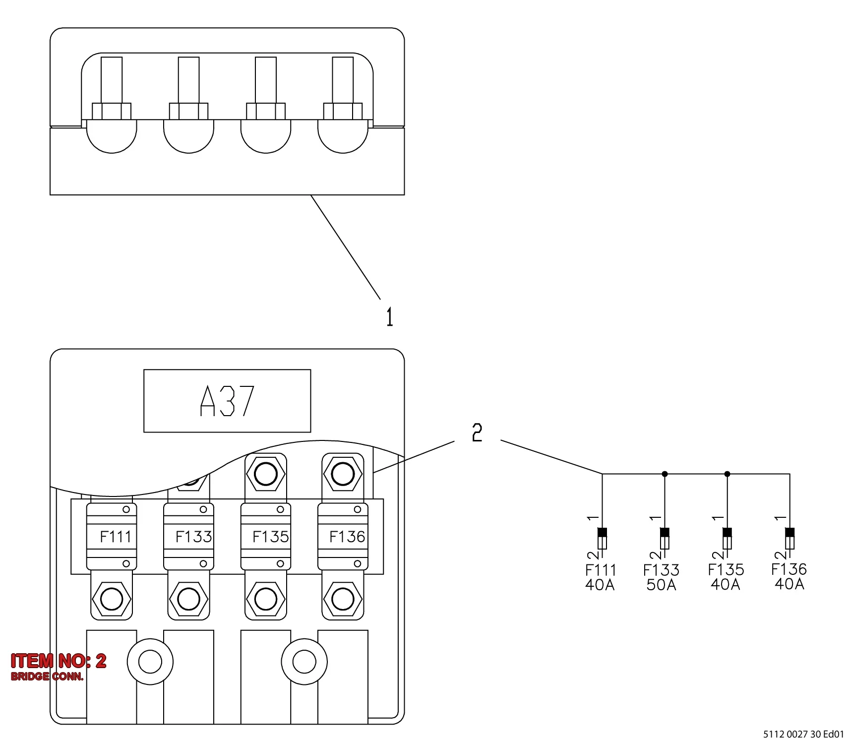 5112 3172 72 BRIDGE CONN. - Technical Drawing