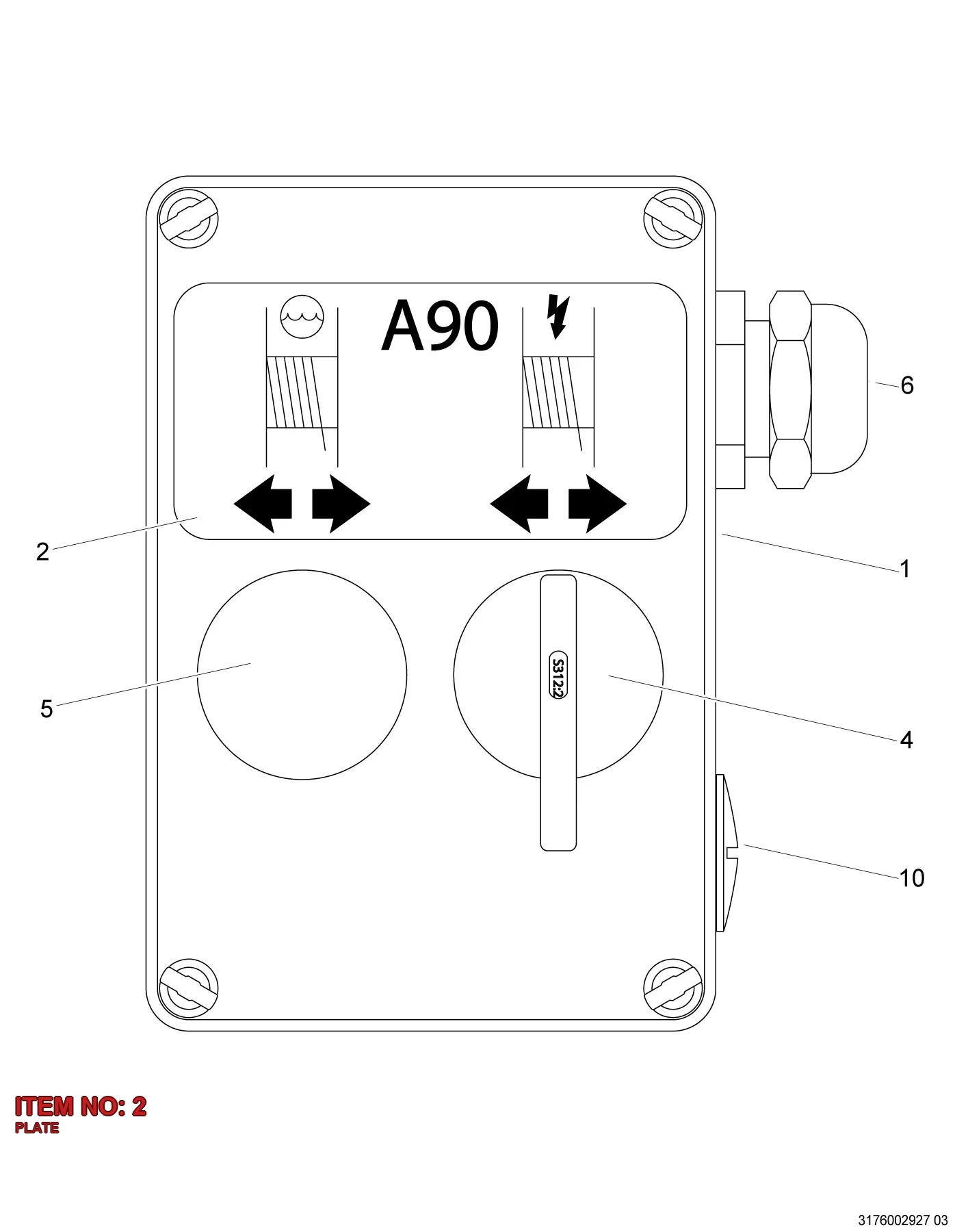 5112 3180 27 PLATE - Technical Drawing