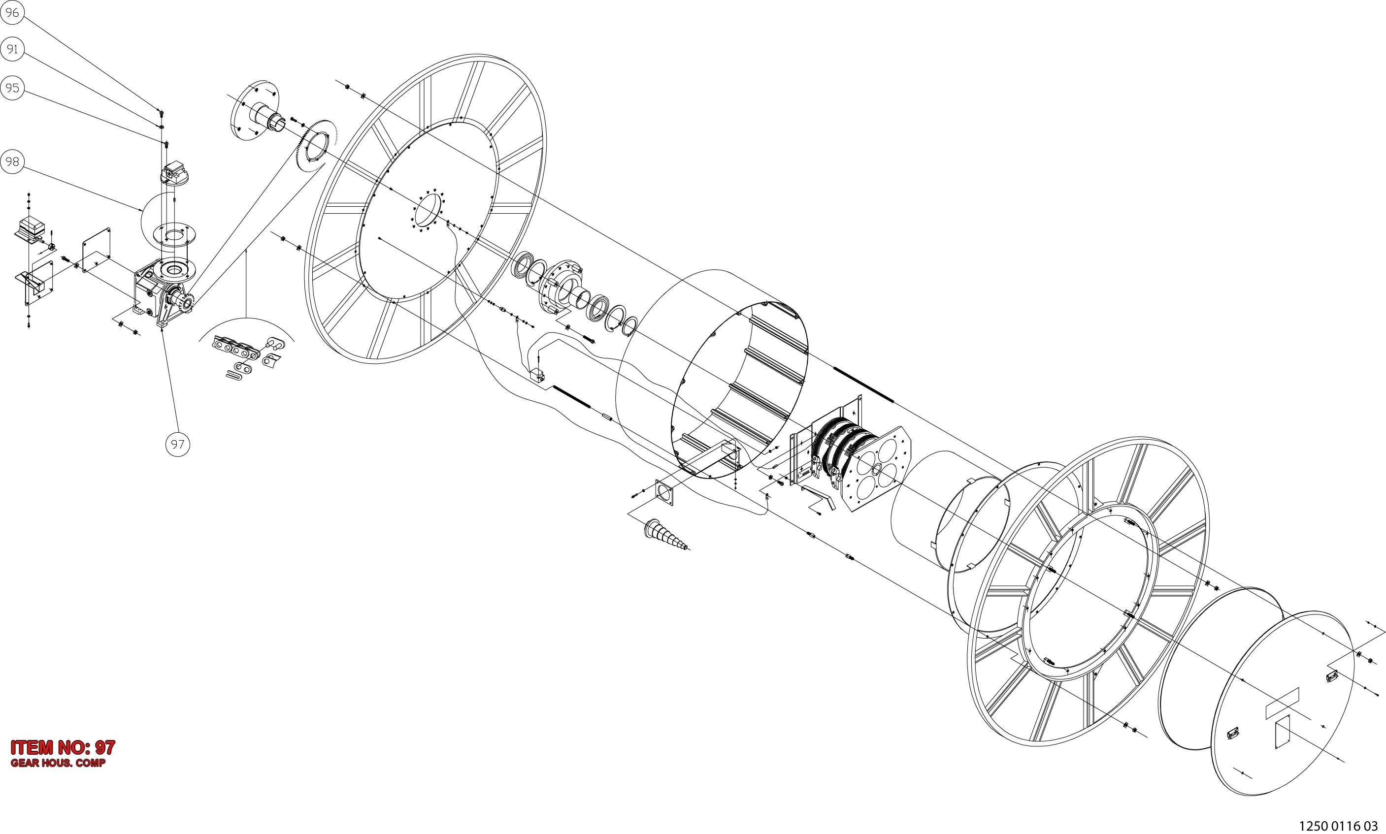 5112 3182 63 GEAR HOUS. COMP - Technical Drawing
