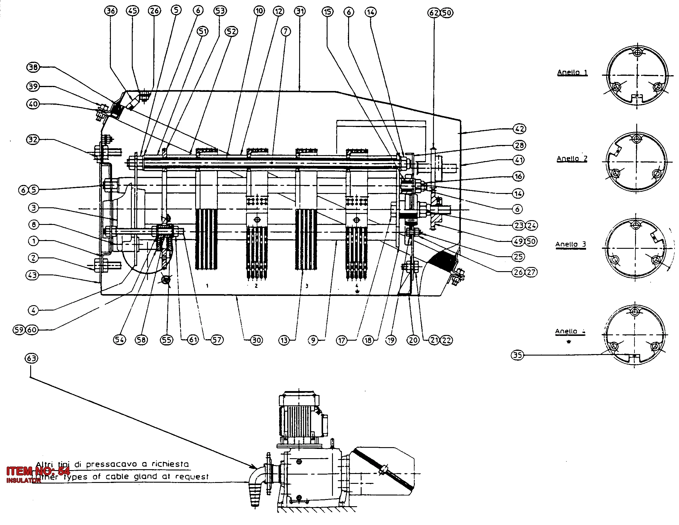 5112 3183 22 INSULATOR - Technical Drawing