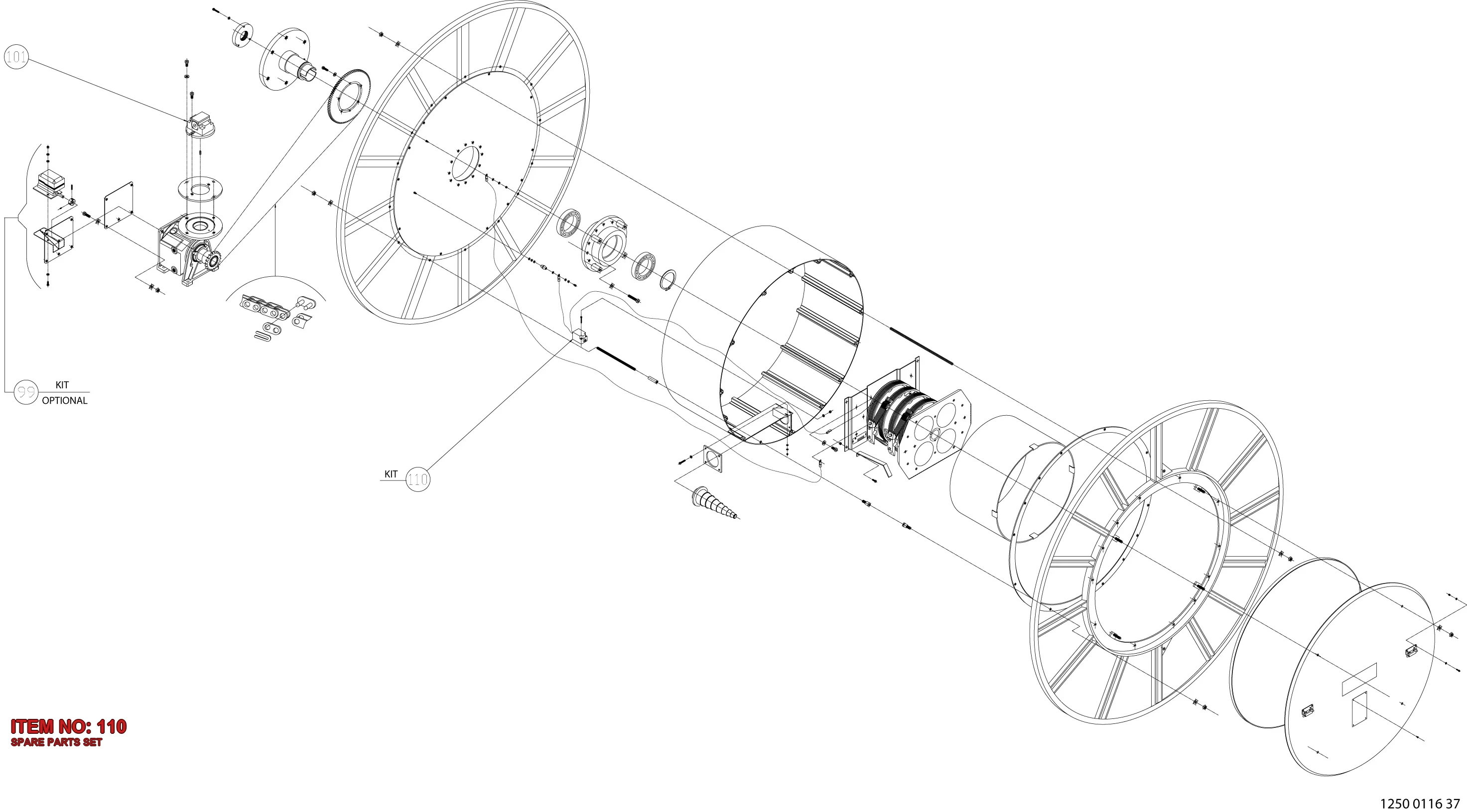 5112 3186 61 SPARE PARTS SET - Technical Drawing