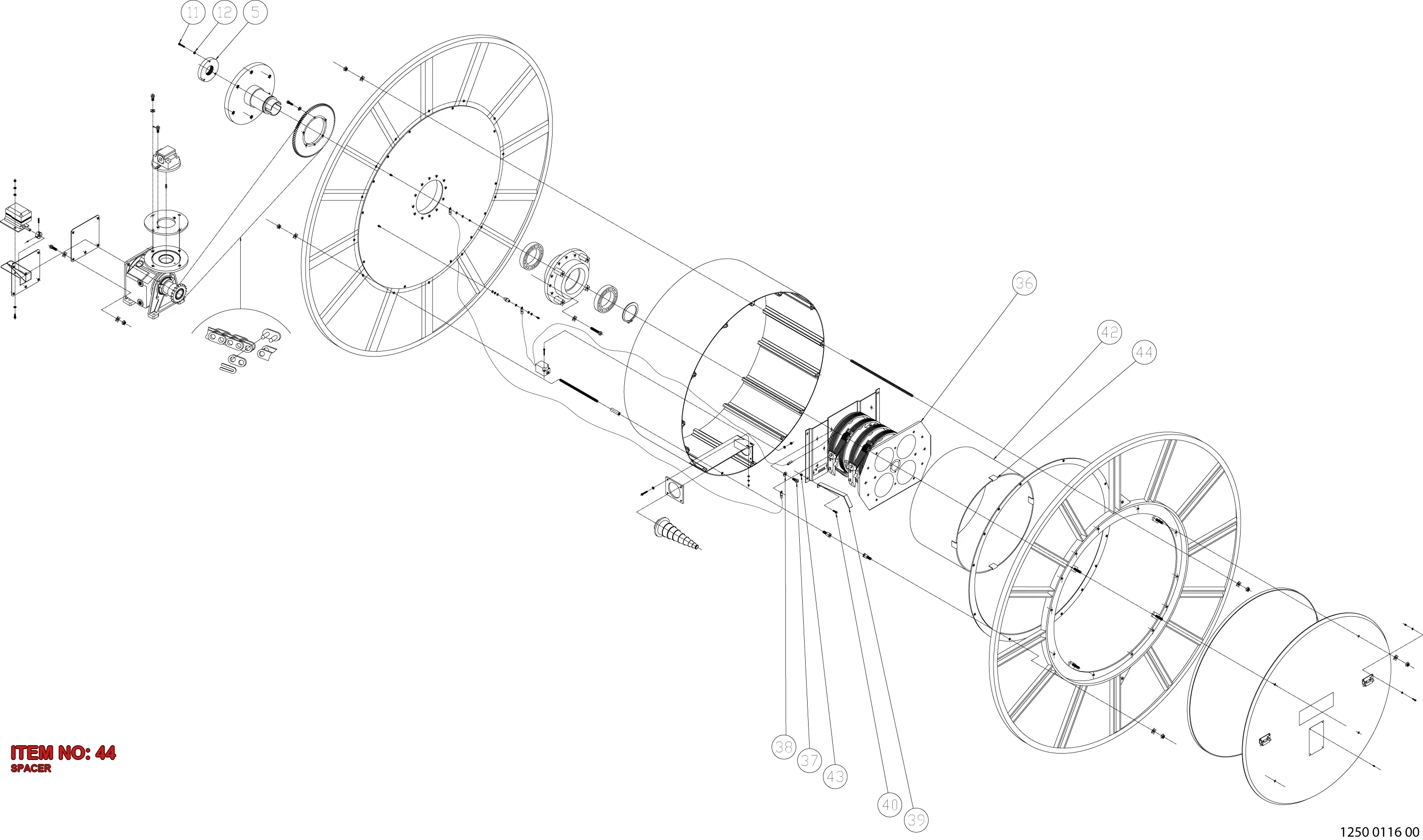 5112 3188 43 SPACER - Technical Drawing