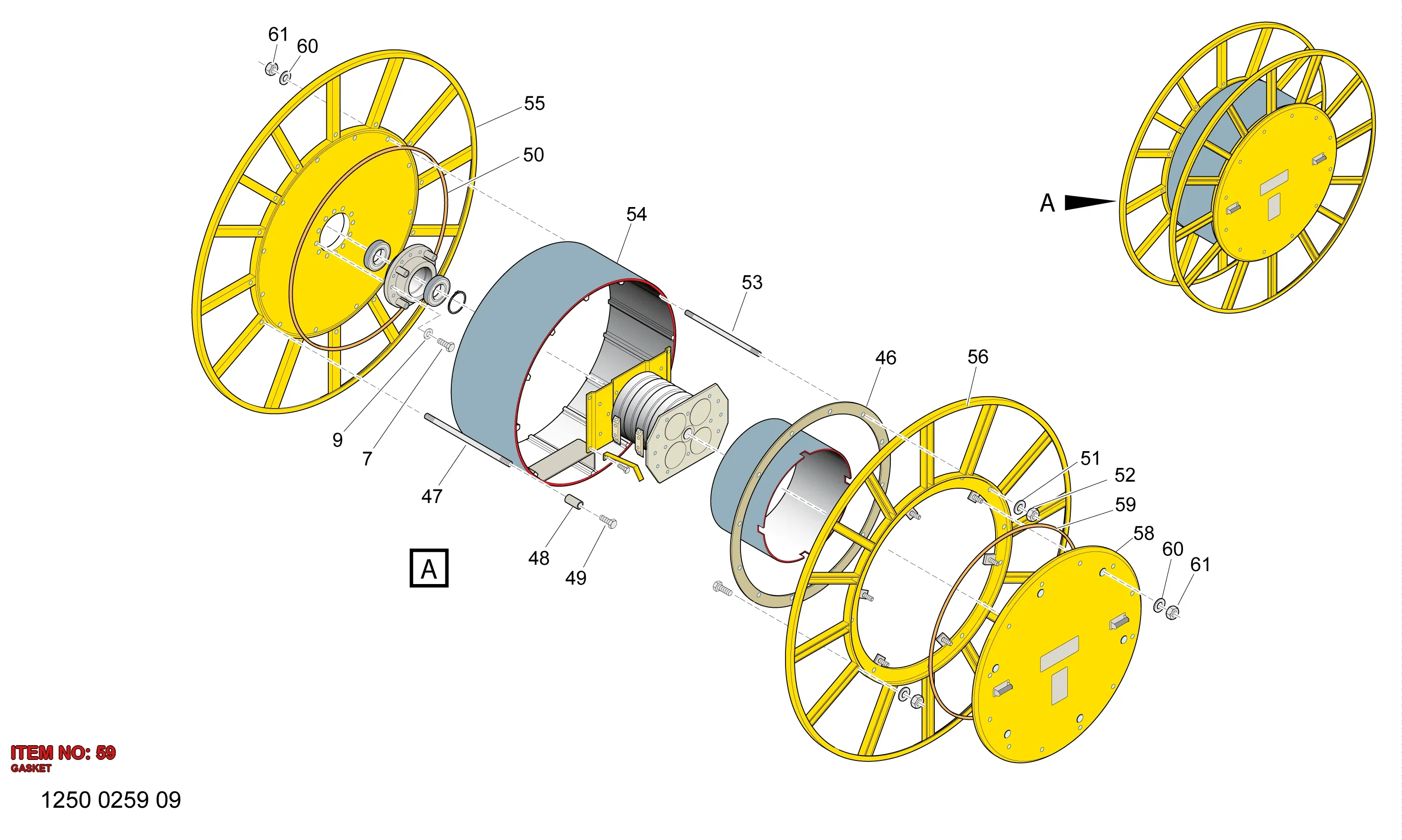 5112 3188 71 GASKET - Technical Drawing