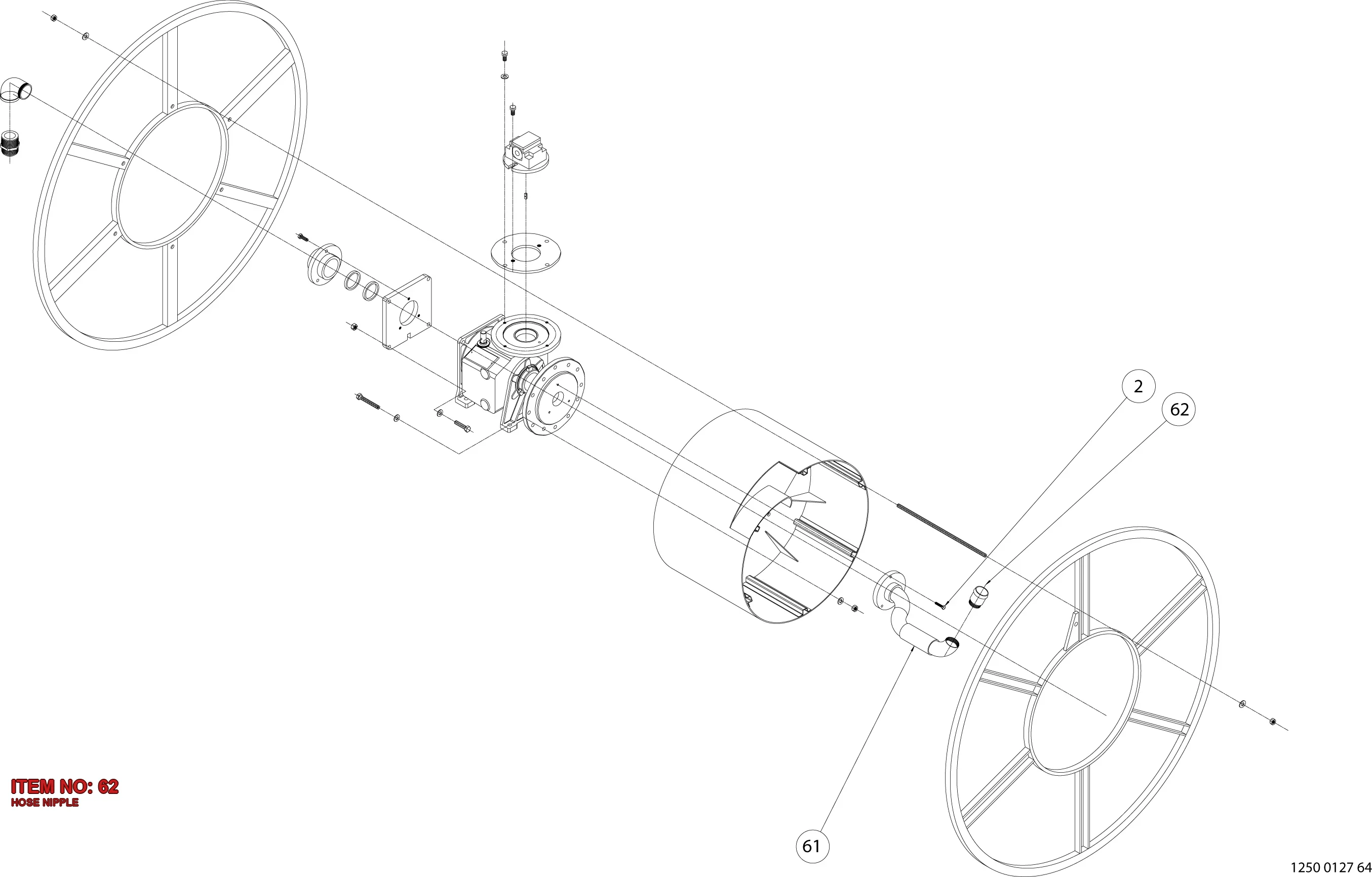 5112 3189 12 HOSE NIPPLE - Technical Drawing