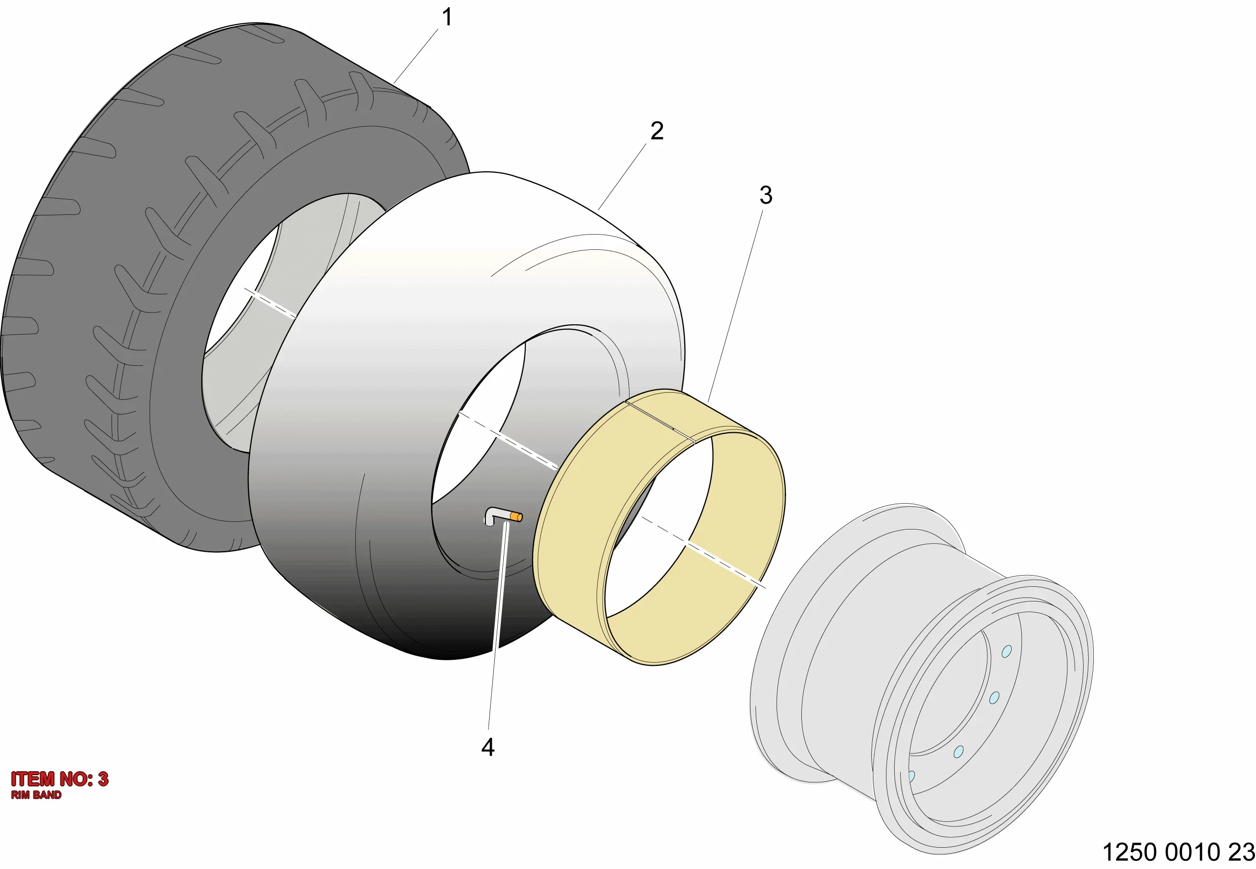 5112 3199 64 RIM BAND - Technical Drawing