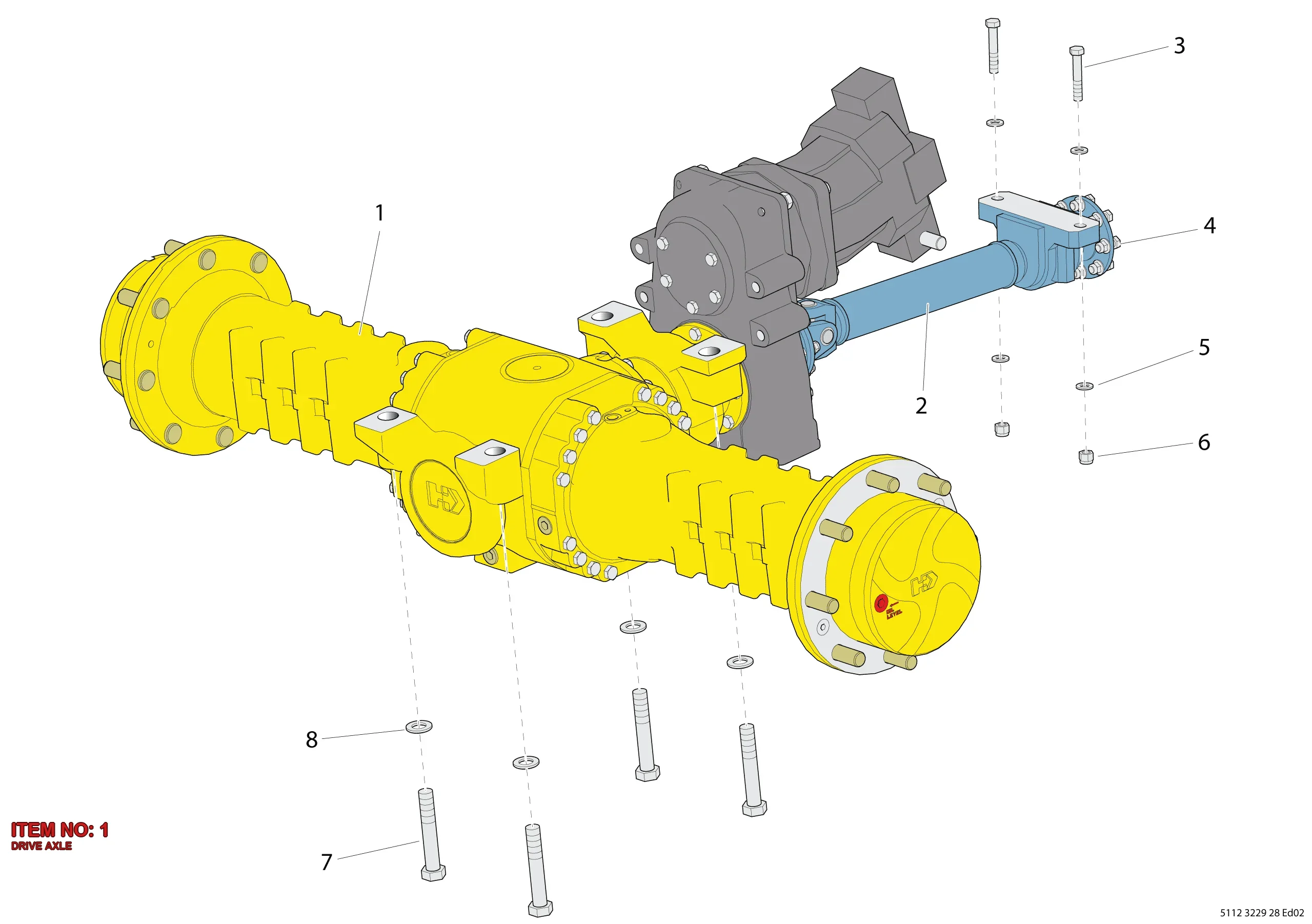 5112 3214 27 DRIVE AXLE - Technical Drawing