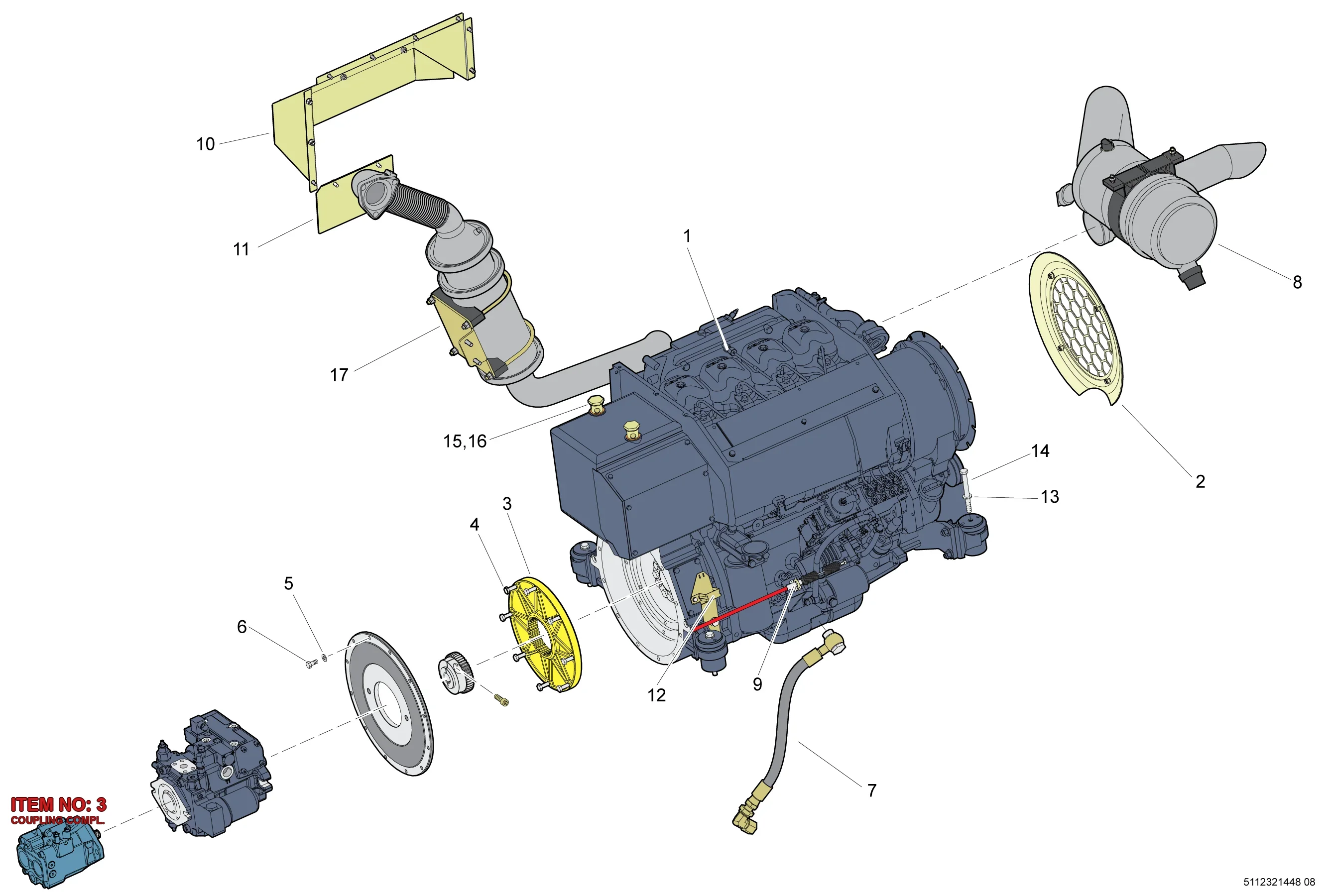 5112 3217 36 COUPLING COMPL. - Technical Drawing