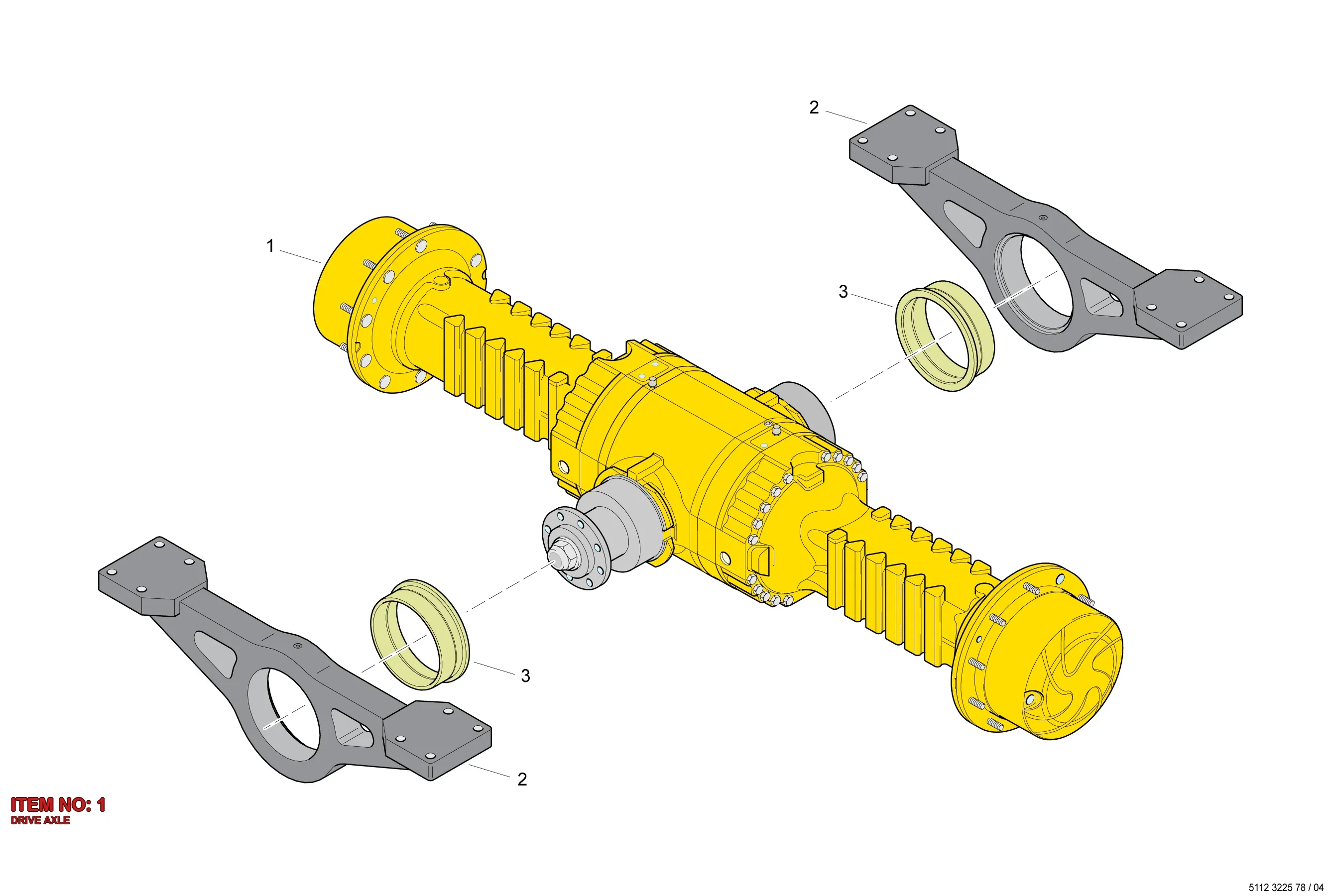 5112 3225 79 DRIVE AXLE - Technical Drawing