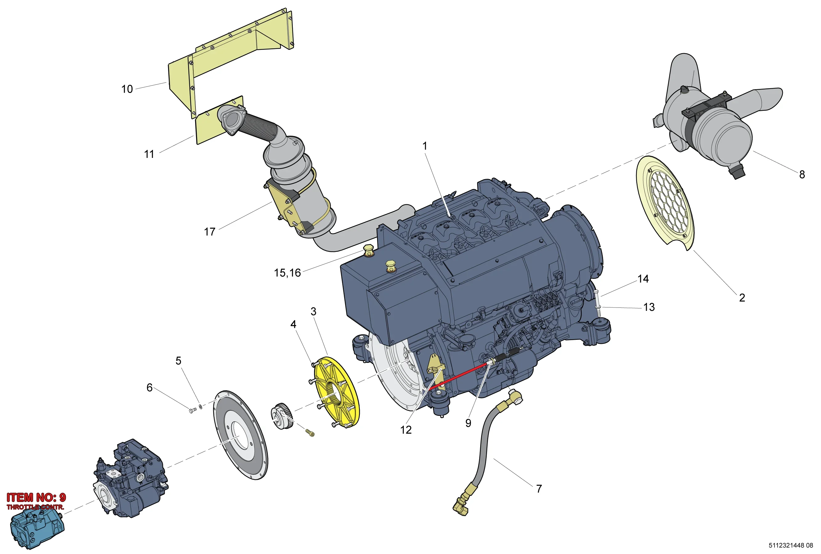 5112 3226 62 THROTTLE CONTR. - Technical Drawing