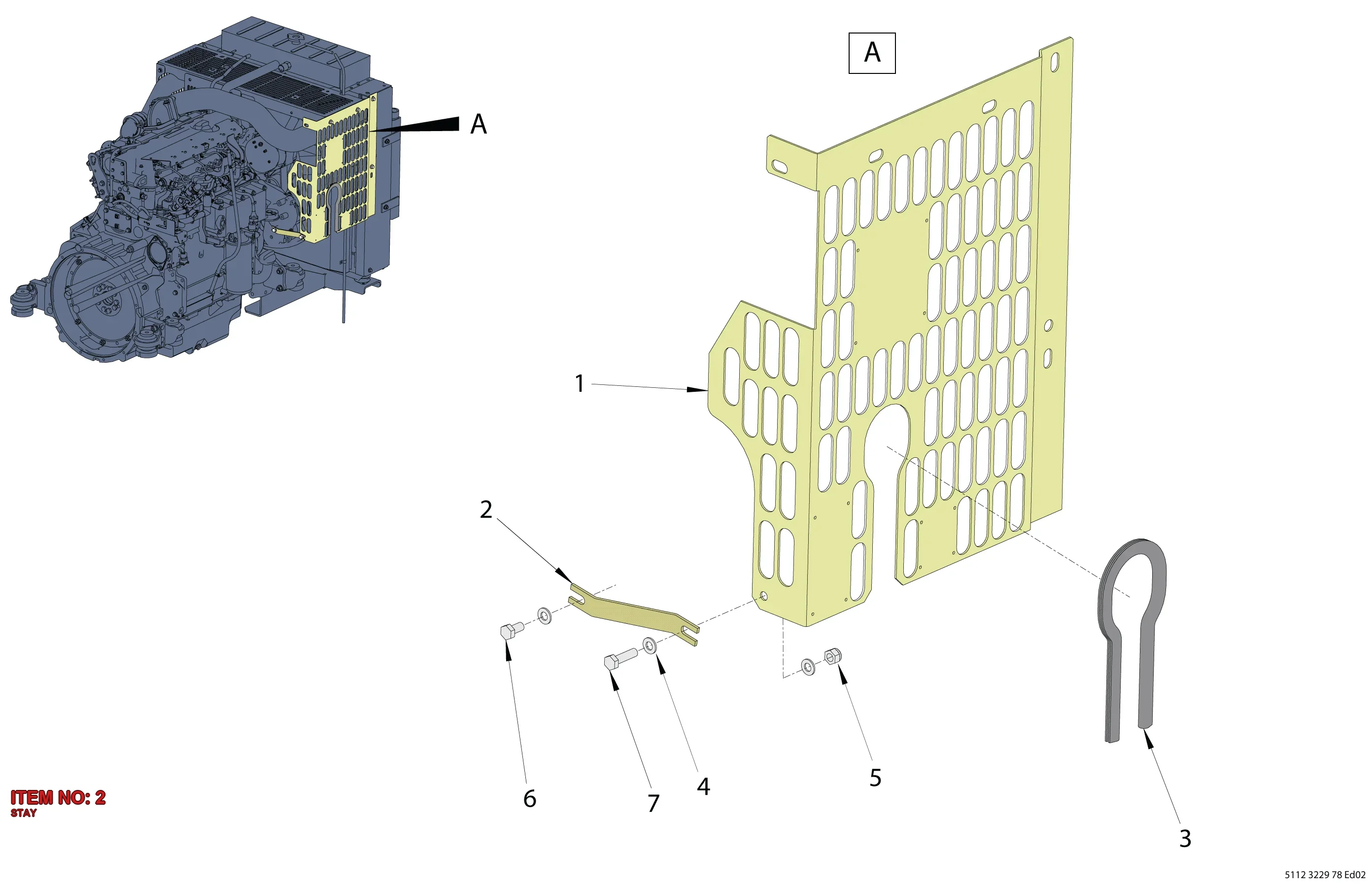 5112 3227 96 STAY - Technical Drawing