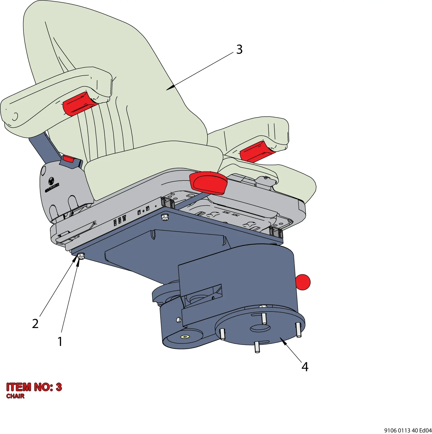 5112 3228 31 CHAIR - Technical Drawing