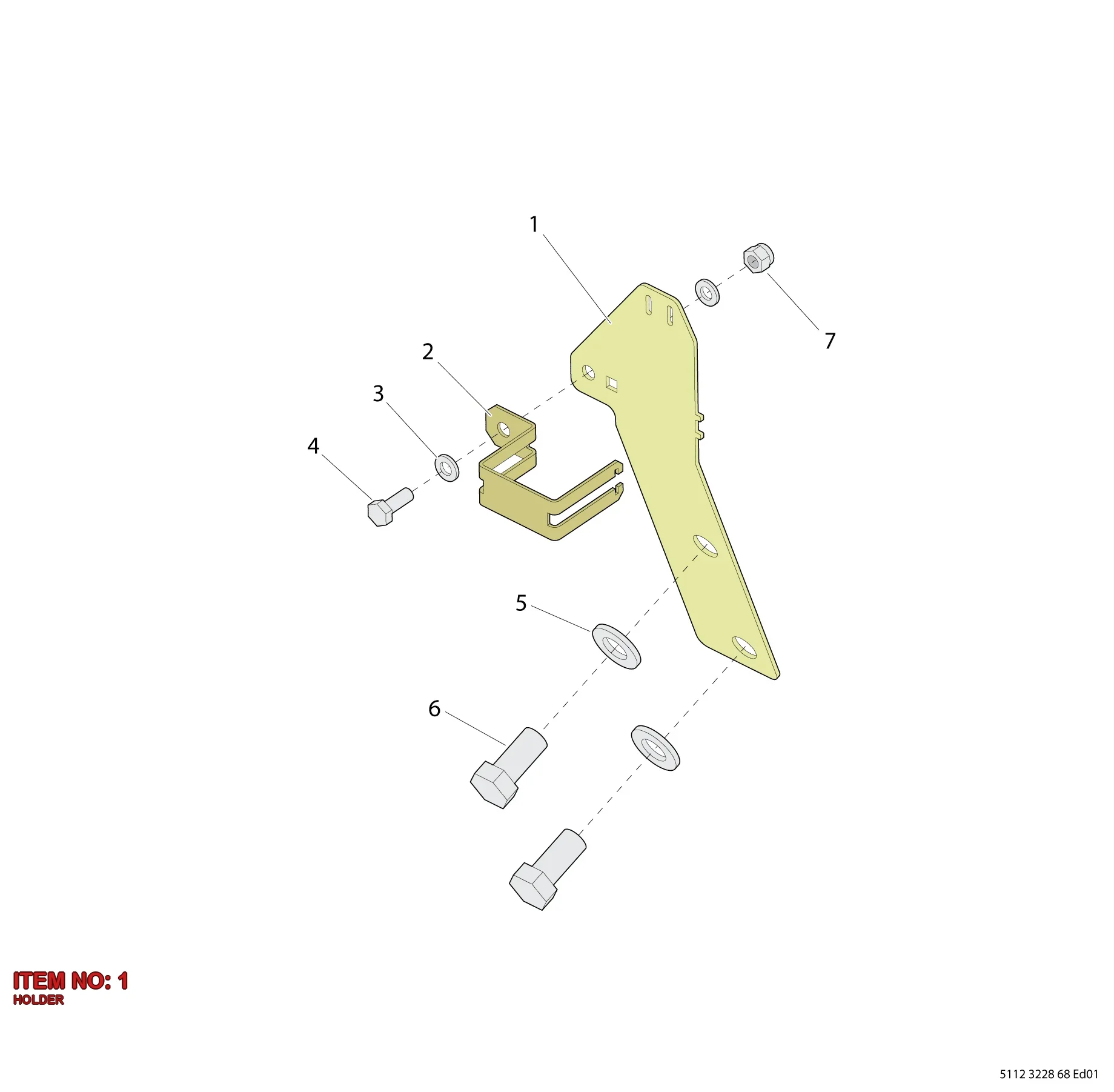 5112 3228 66 HOLDER - Technical Drawing