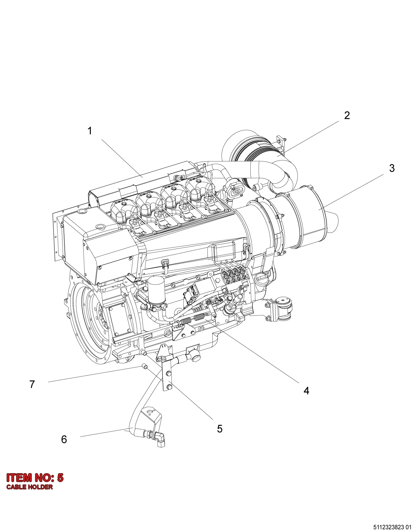 5112 3228 68 CABLE HOLDER - Technical Drawing