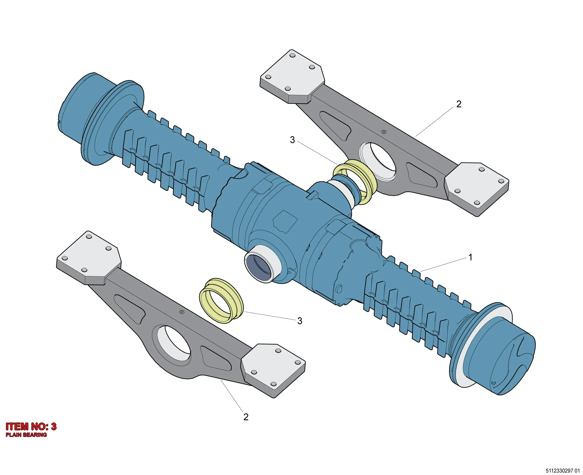 5112 3229 82 PLAIN BEARING - Technical Drawing