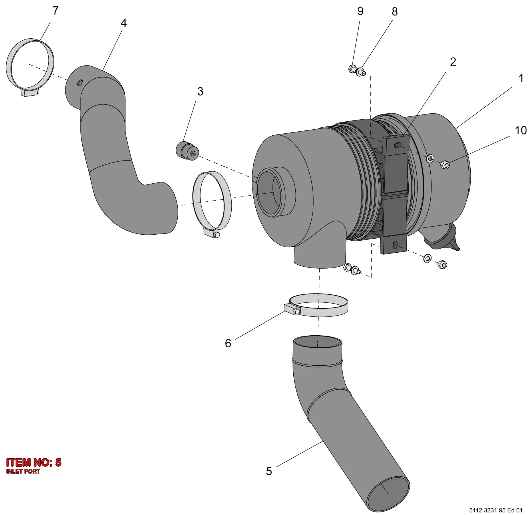 5112 3231 93 INLET PORT - Technical Drawing