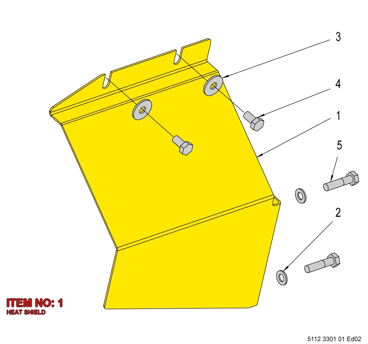 5112 3301 00 HEAT SHIELD - Technical Drawing