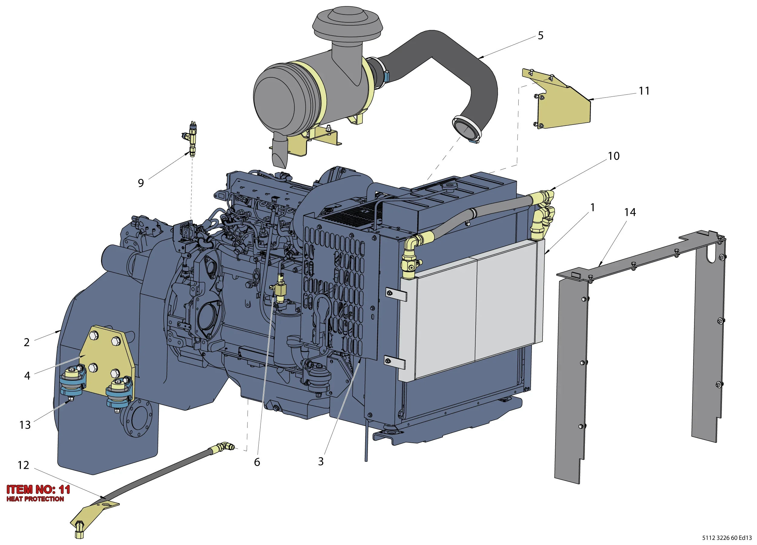 5112 3301 01 HEAT PROTECTION - Technical Drawing