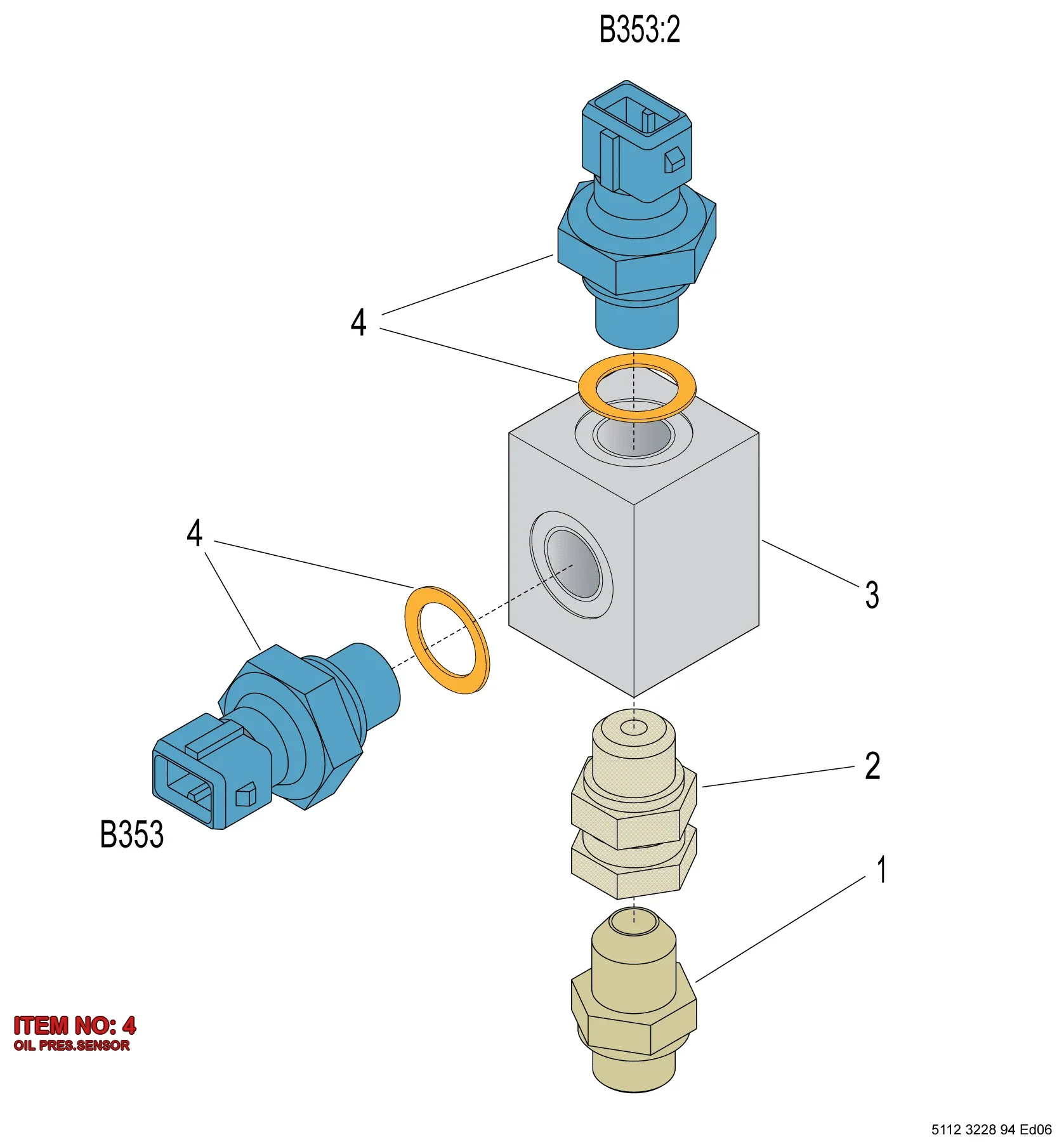 5112 3301 10 OIL PRES.SENSOR - Technical Drawing