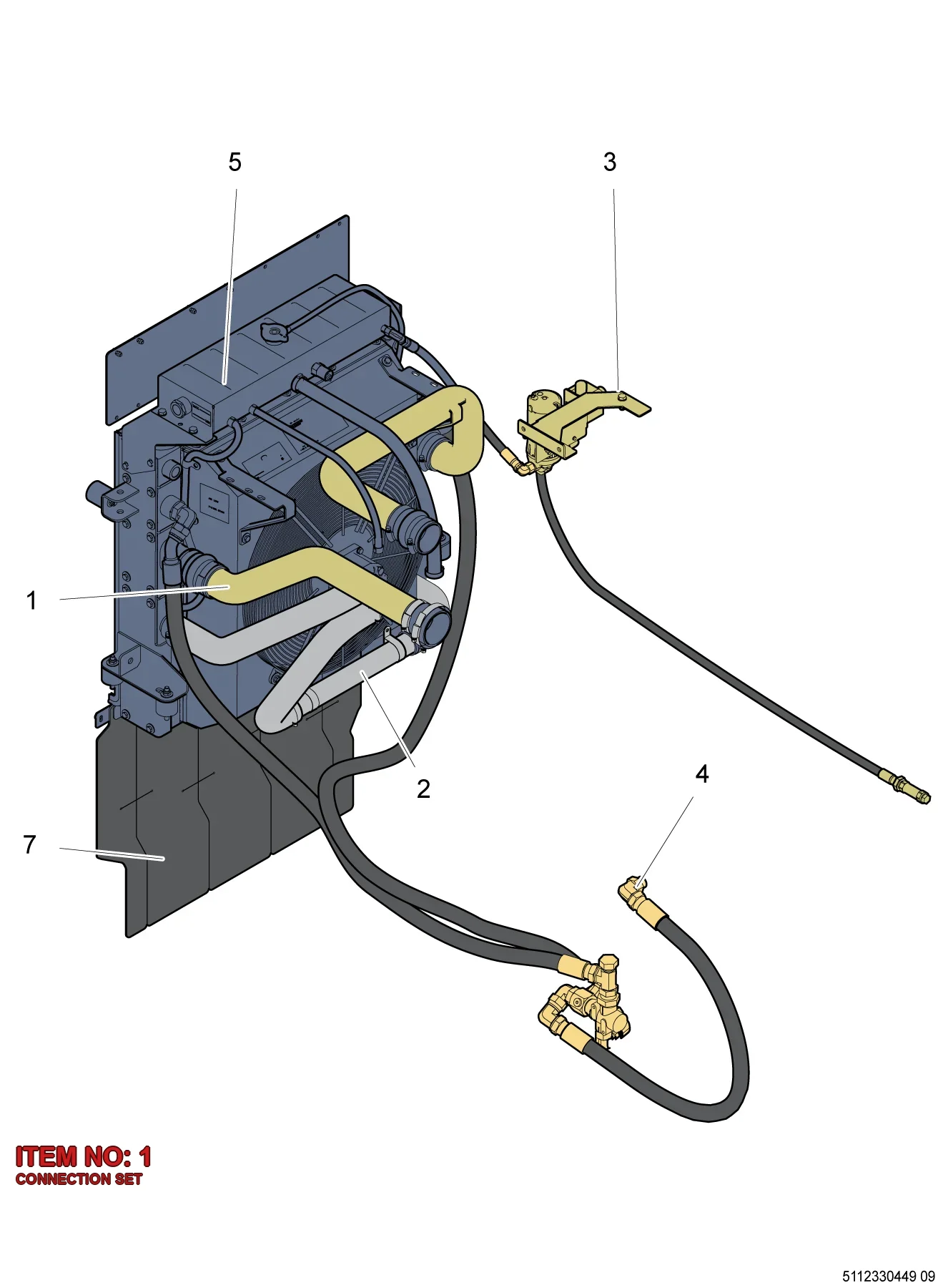 5112 3307 71 CONNECTION SET - Technical Drawing