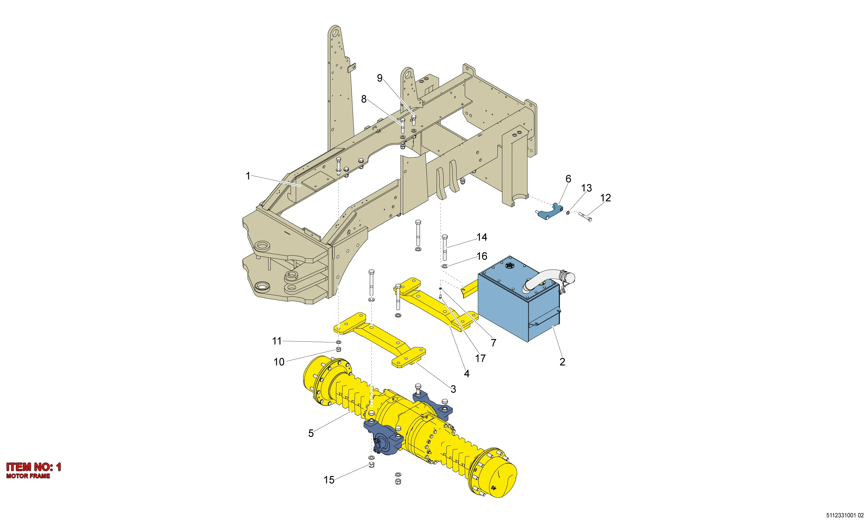 5112 3310 03 MOTOR FRAME - Technical Drawing