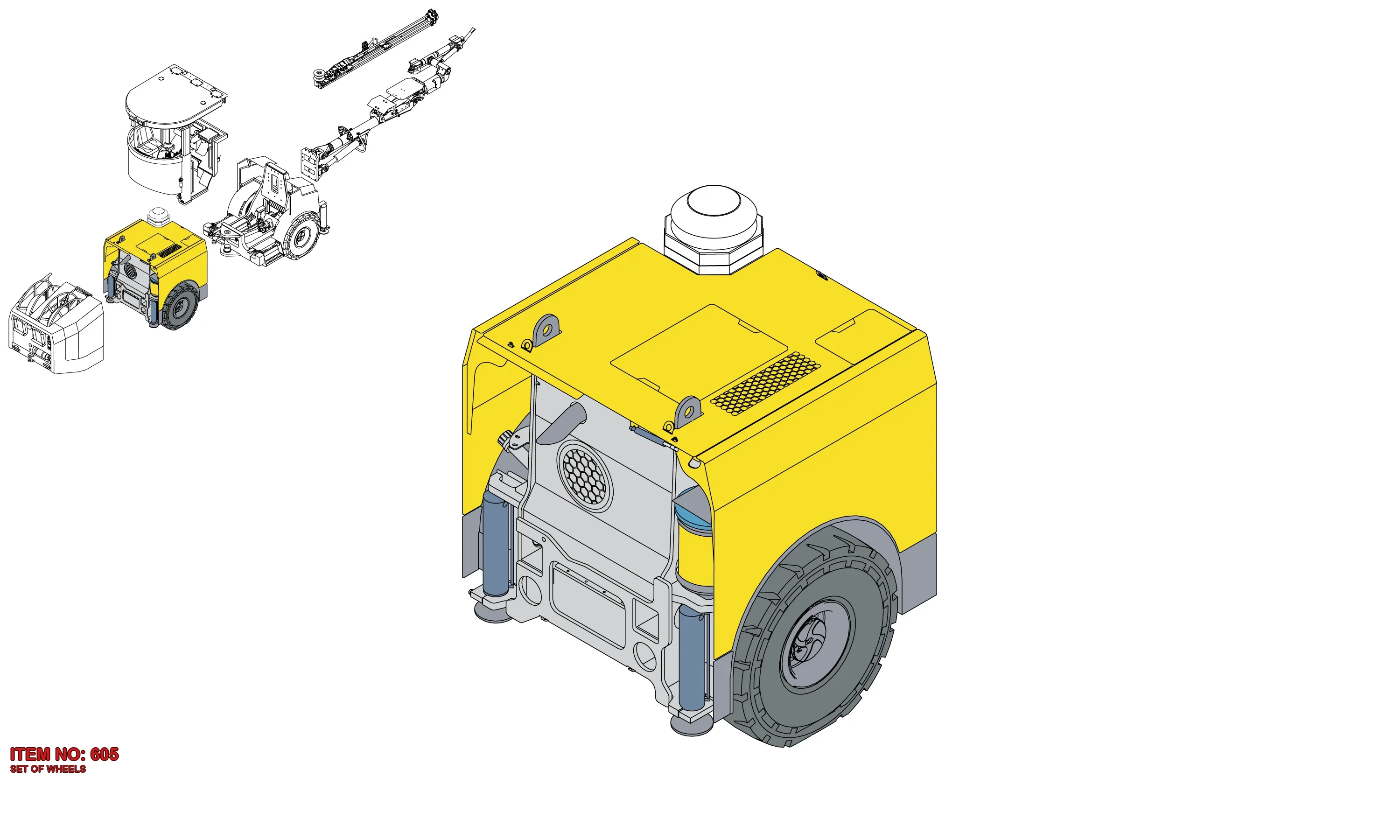 5112 3310 43 SET OF WHEELS - Technical Drawing