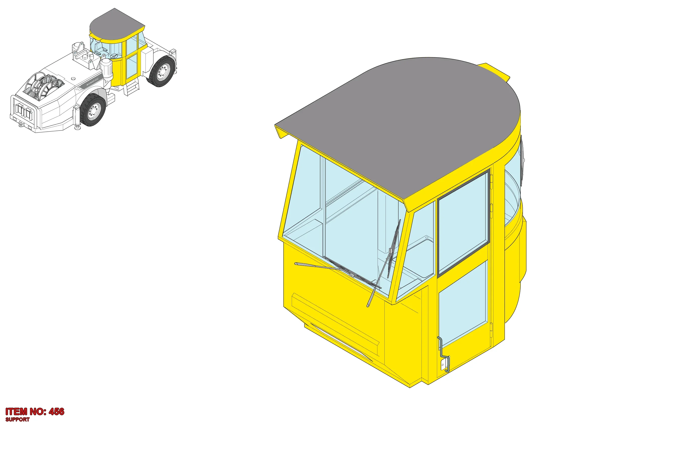 5112 3800 55 SUPPORT - Technical Drawing